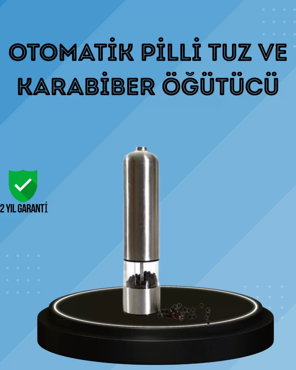 Pilli Baharat Değirmeni Karabiber Tuz ve Baharat Öğütücü - Lisinya