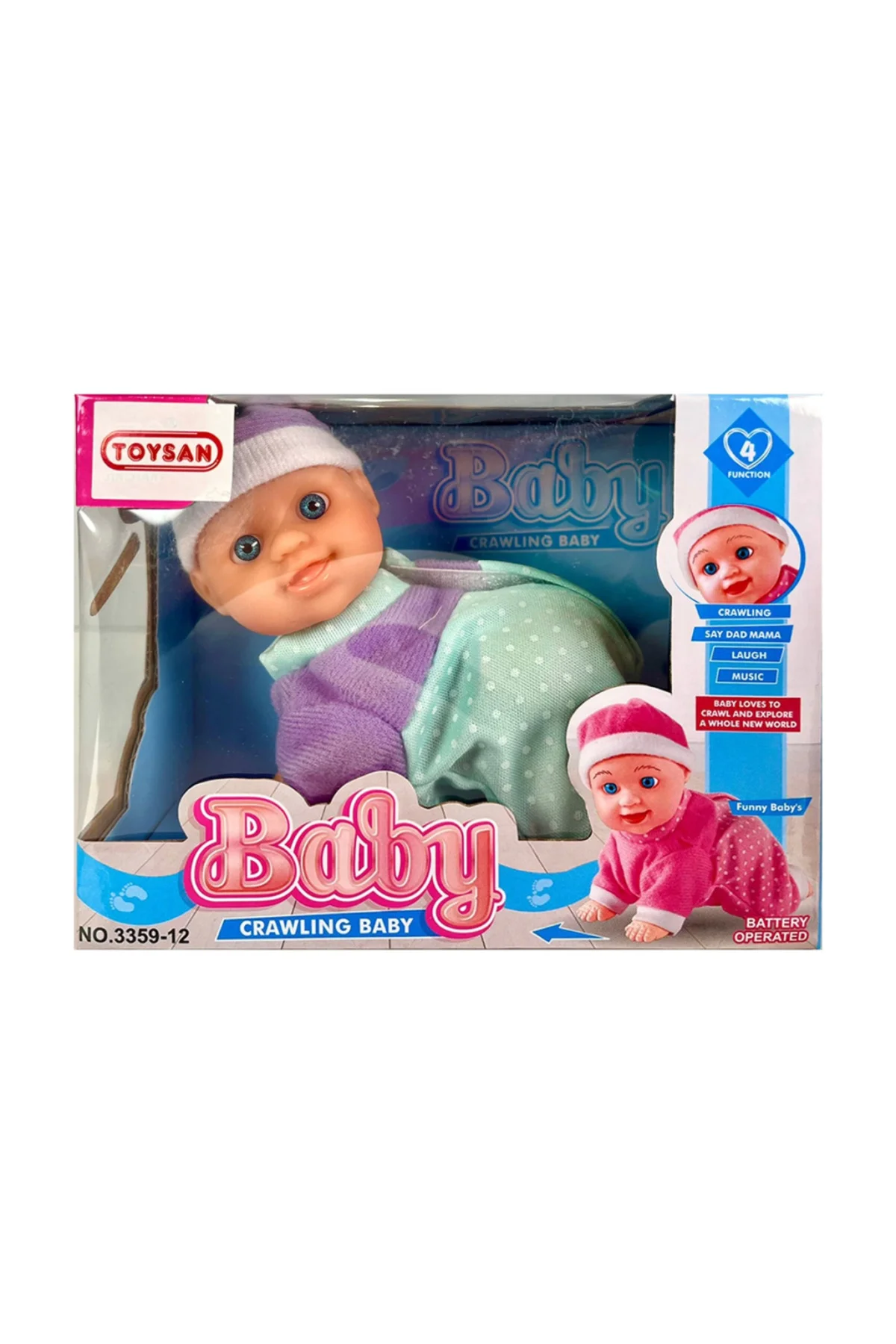 Pilli Emekleyen Sesli Bebek