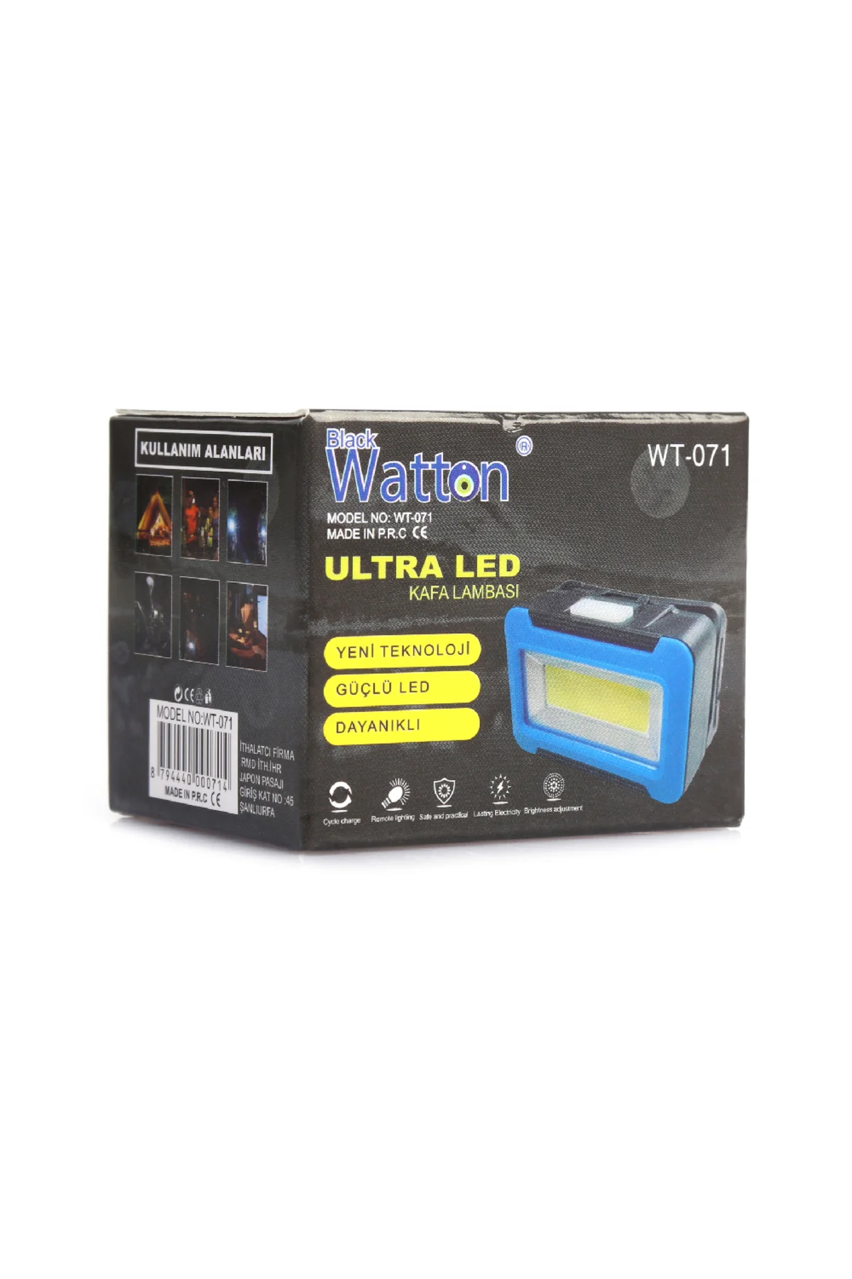 Pilli Kafa Lambası Watton Wt-071 Siyah