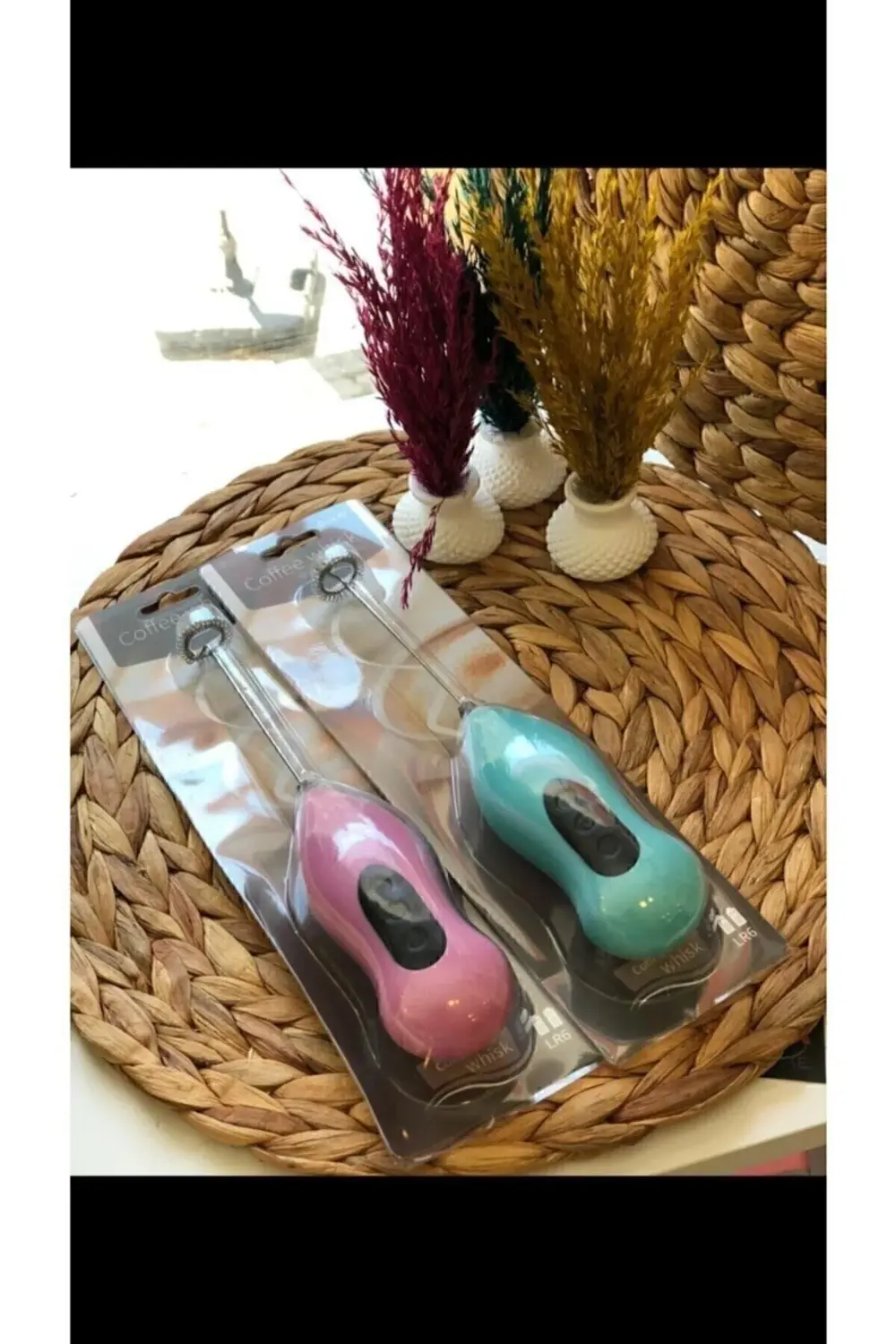 Pilli Kahve Köpürtücü Yumurta Çırpıcı Pratik El Mikseri Cappucino