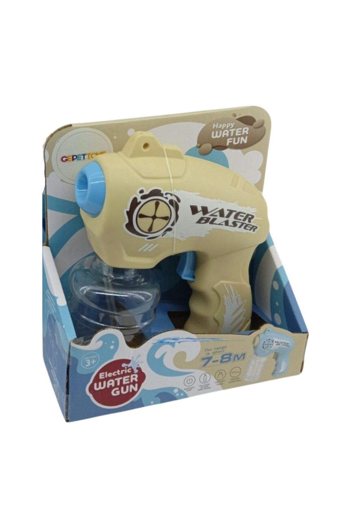 Pilli Küçük Su Tabancası - X3 - Krem (Lisinya)