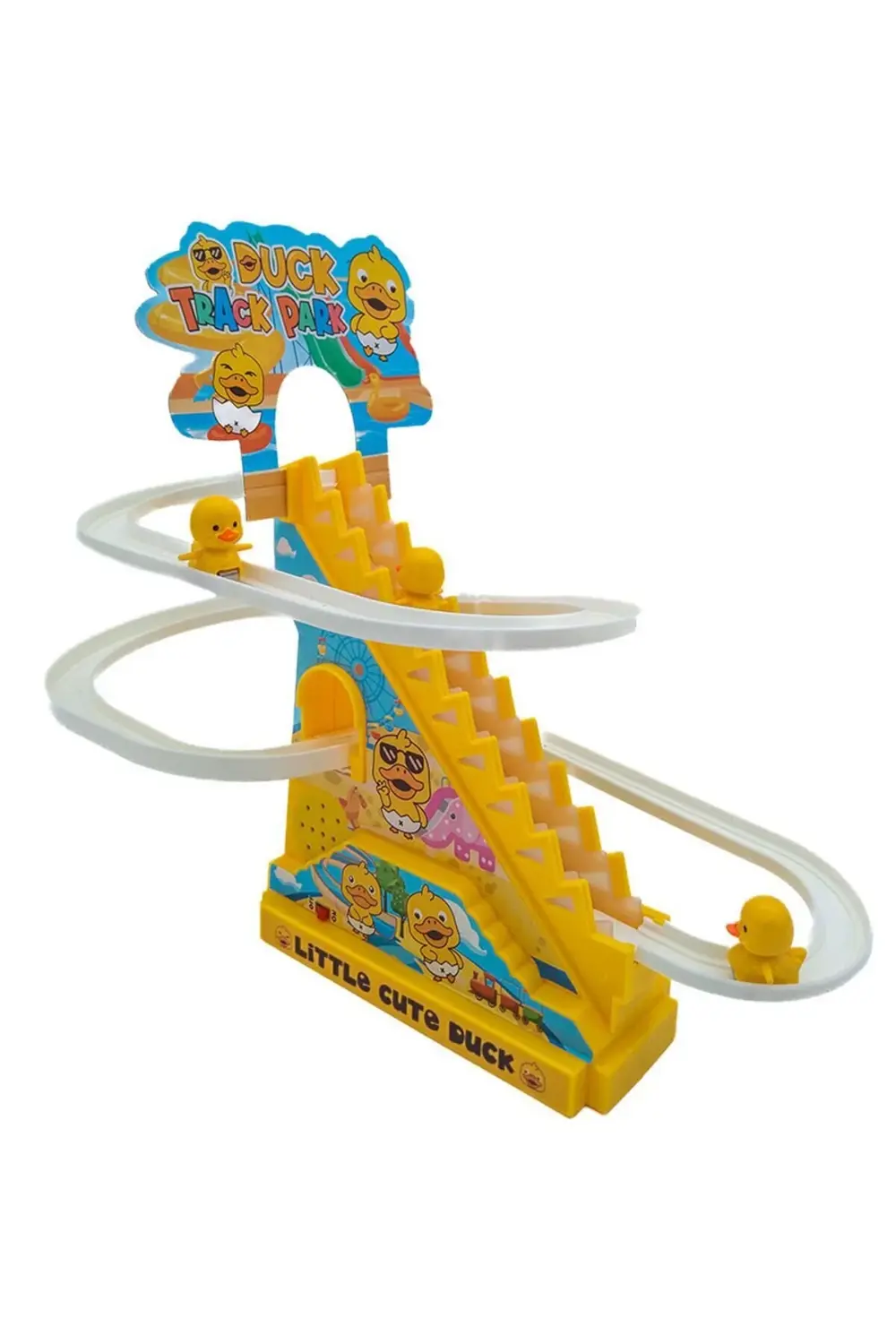 Pilli Merdivenli Ve Kaydıraklı Ördek Sarı Set