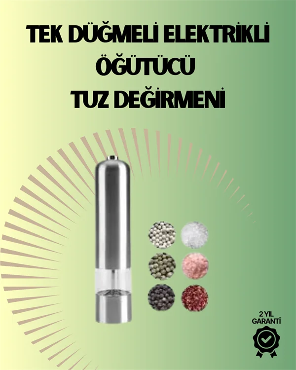Pilli Otomatik Baharat Değirmeni Gıda Sınıfı Çelik Sessiz Öğütücü Alet Fiyatı, Yorumları ve Özellikleri