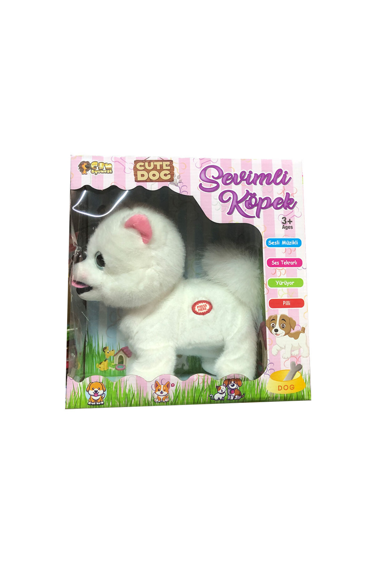 Oyuncak Store Pilli Sesli Müzikli Yürüyen Ses Tekrarlı Puluş Sevimli Köpek 22 C