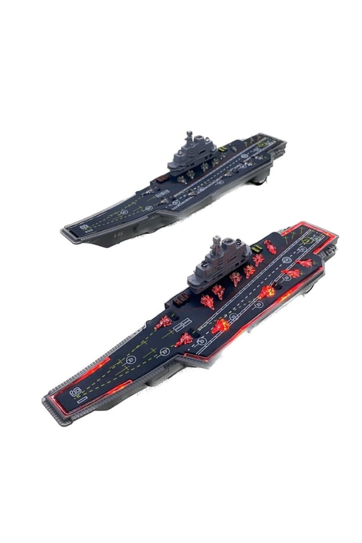 Oyuncak Store Pilli Sesli Ve İşikli Sürtmeli Askeri Uçak Gemisi