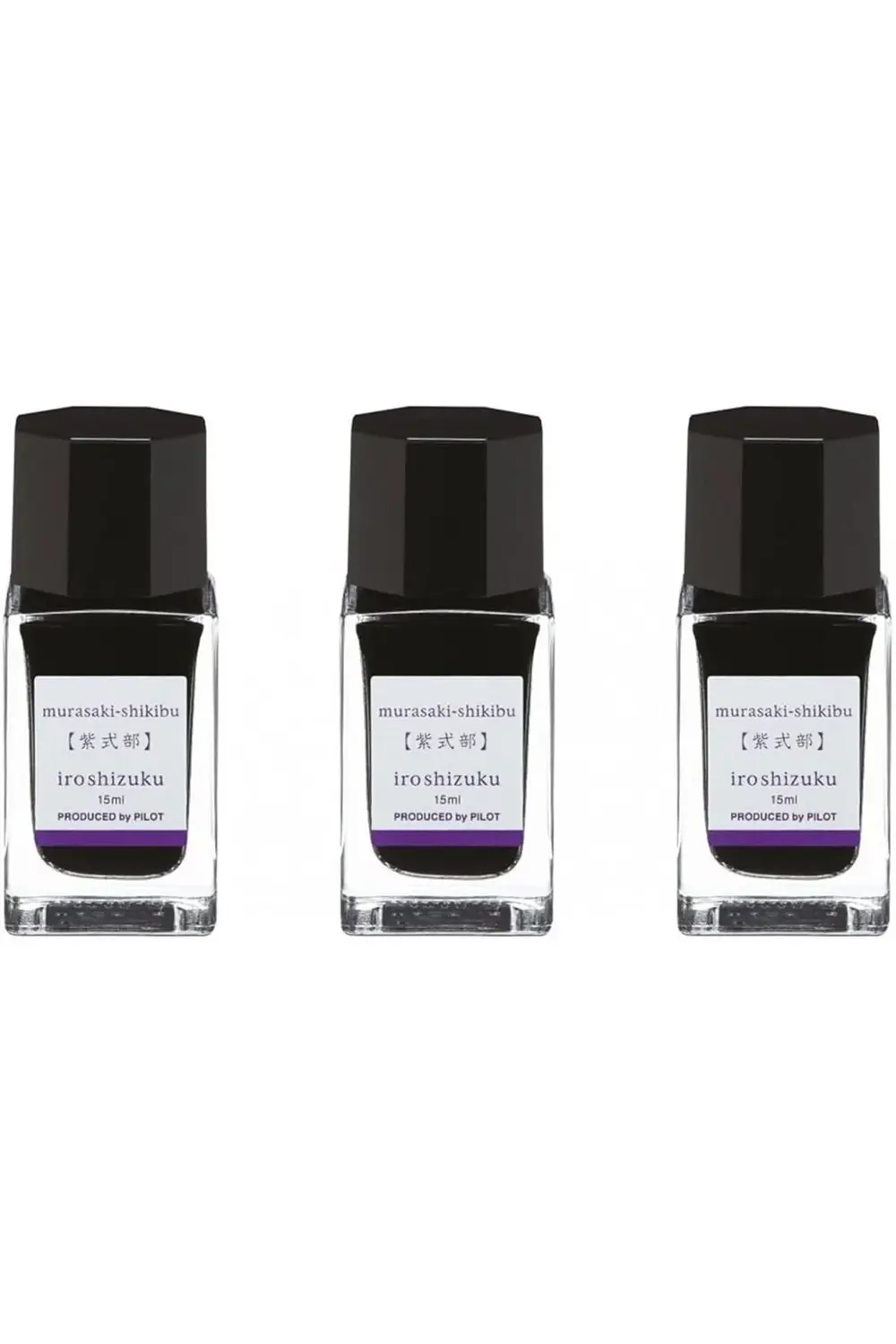 PILOT INK IROSHIZUKU - 3 BOTTLES 15 ML Mor MURASAKI-SHIKIBU 11782