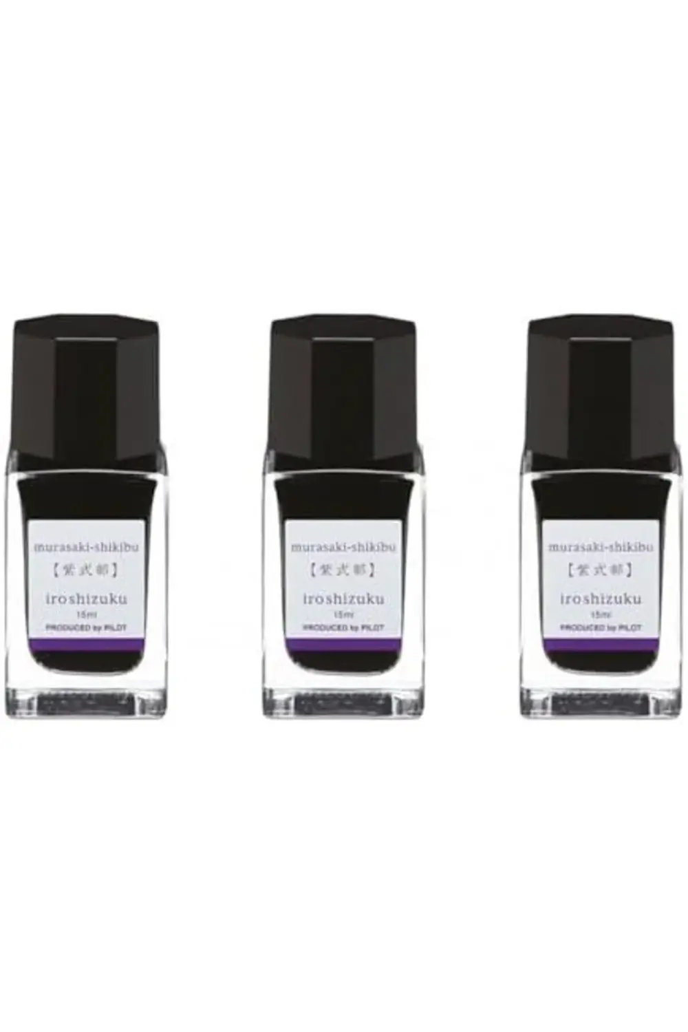 PILOT INK IROSHIZUKU - 3 BOTTLES 15 ML Mor MURASAKI-SHIKIBU 11782
