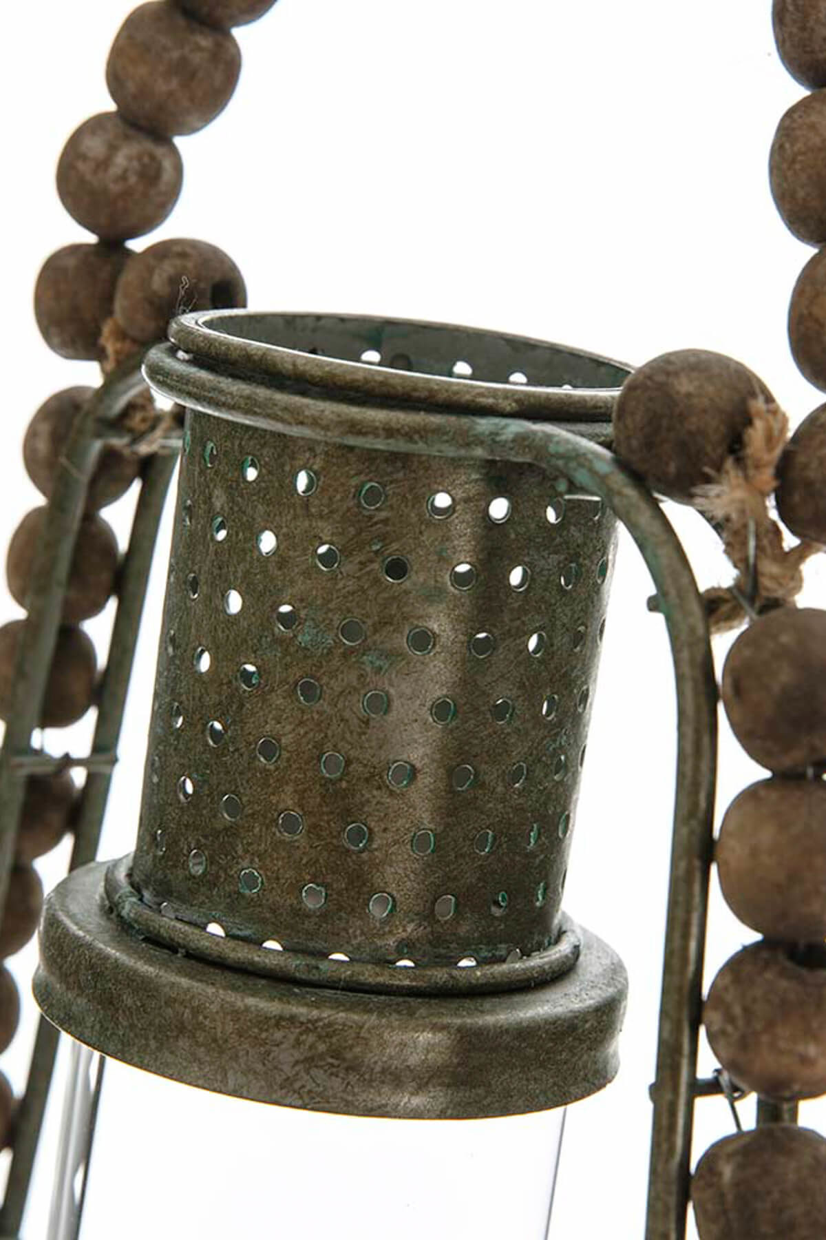 Vitale Pim Büzümlü Metal Mumluk Küçük Boy Ak.Ez0068