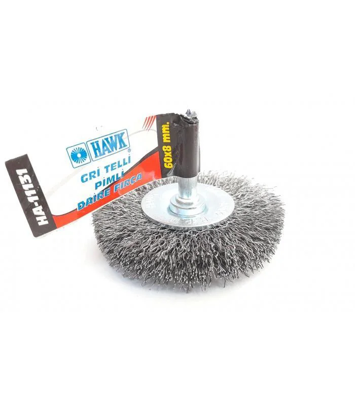 Pimli Gri Tel Daire Fırça 60x8 mm – Güçlü Temizlik ve Pas Giderme Fiyatı, Yorumları ve Özellikleri