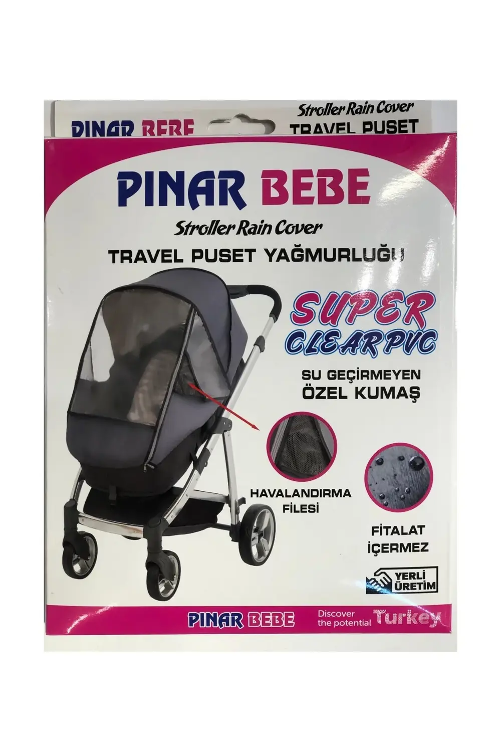 Pınar Bebee Puset ve Bebek Arabası Yağmurluğu (Fitalat İçermez)