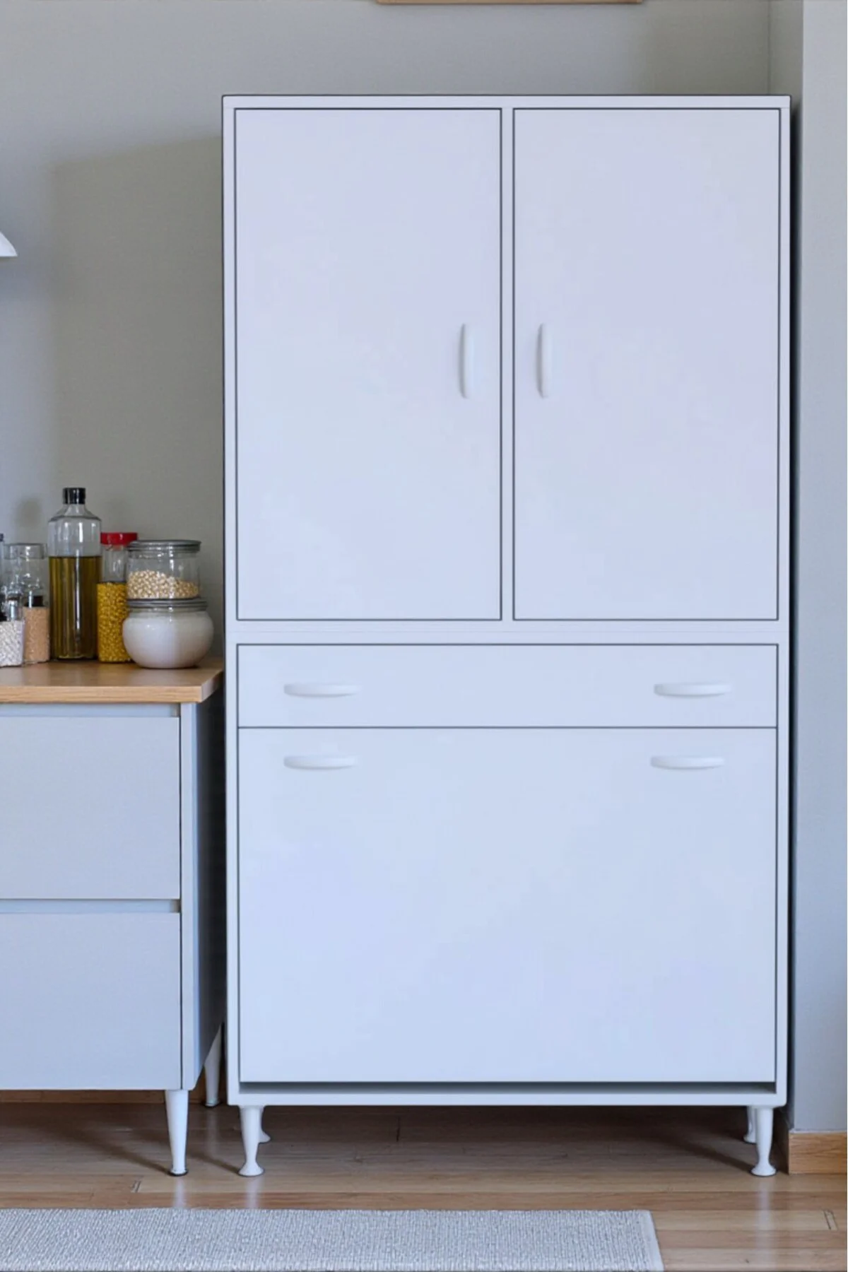 Pine 95 cm Genişlikte Dolap 95x171x32,5 cm Banyo/Mutfak Dolabı İk