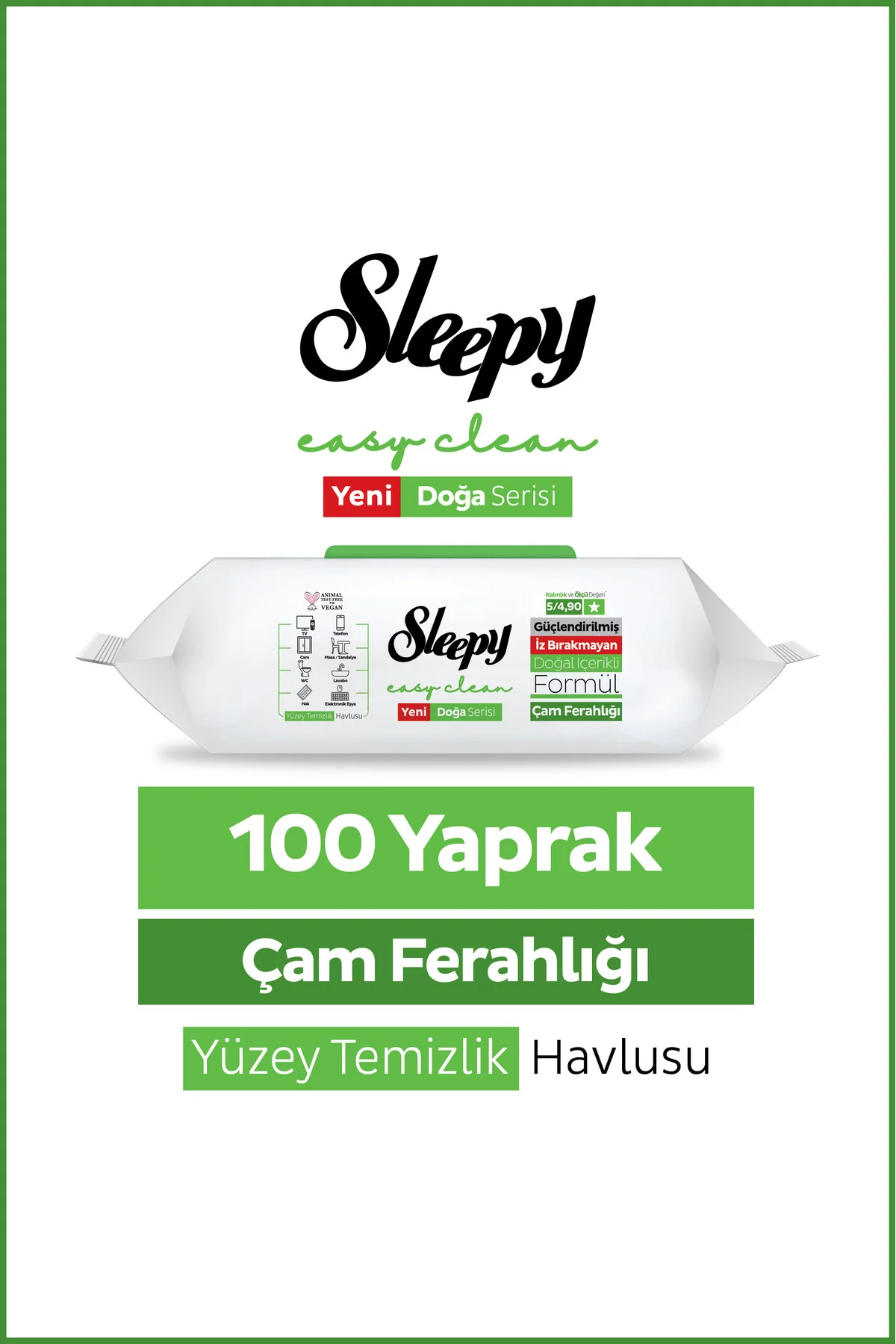Pine Yüzey Temizlik Havlusu Mendili Çam Ferahlığı 100 Yaprak