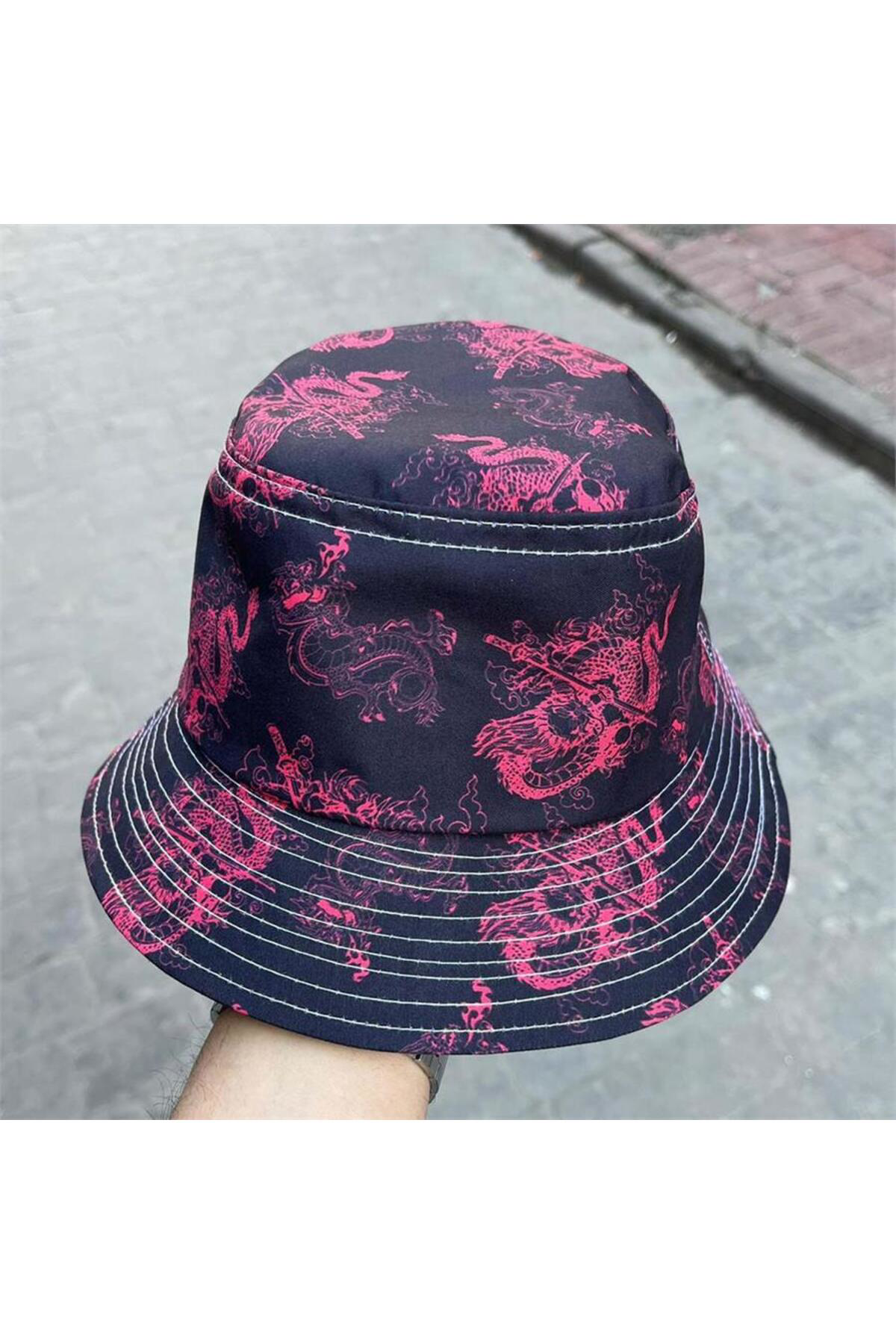Pink Dragon Bucket Şapka