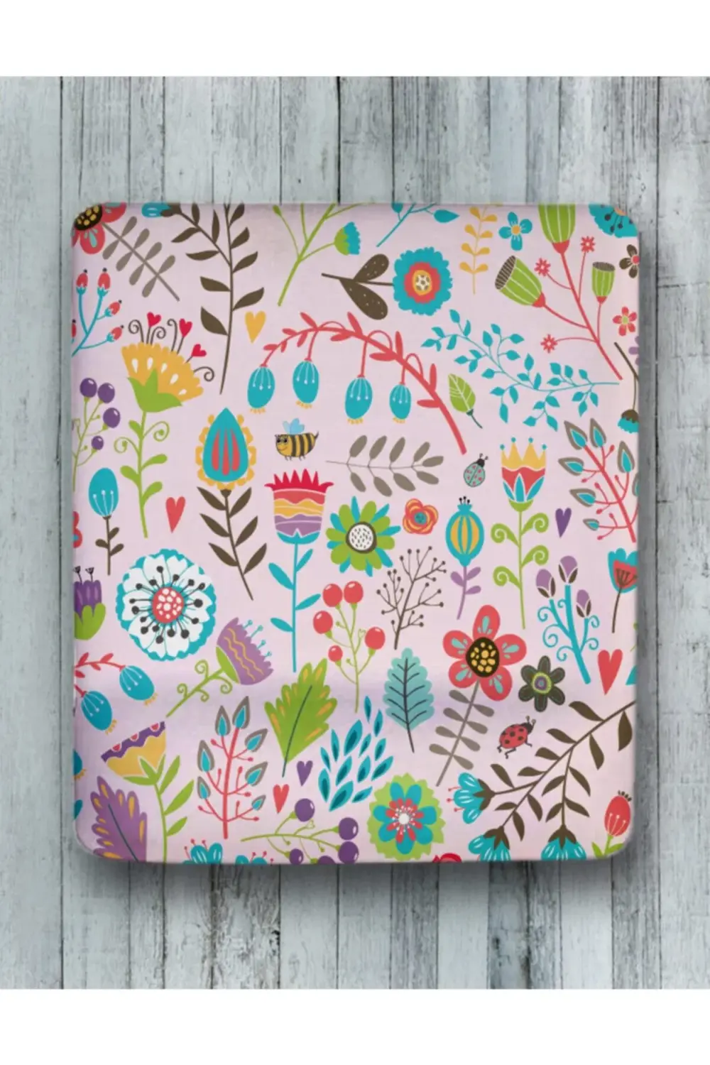 Pink Flower Bilek Destekli Mouse Pad