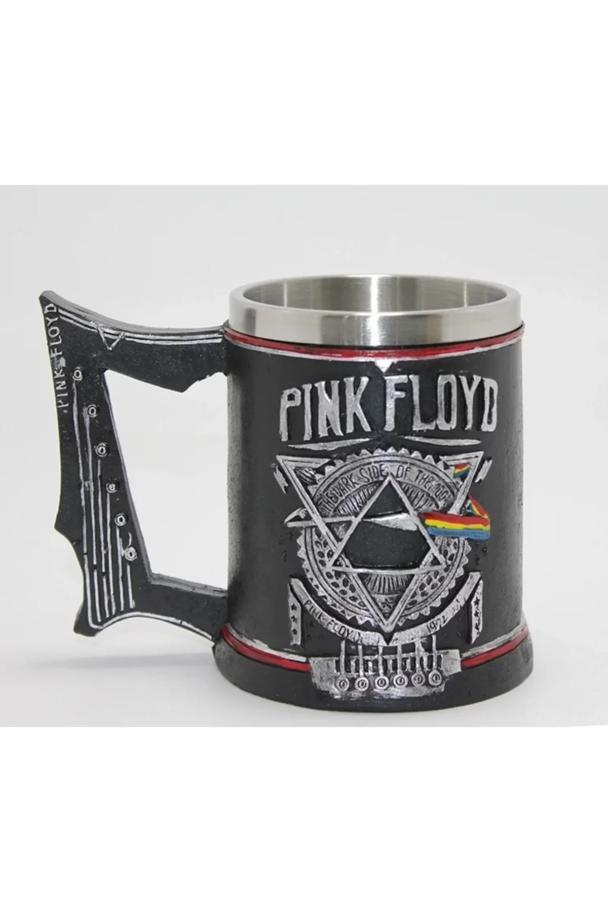 Pink Floyd Dark Side Of The Moon 3d Kabartmalı Çelik Kupa Bardak 
