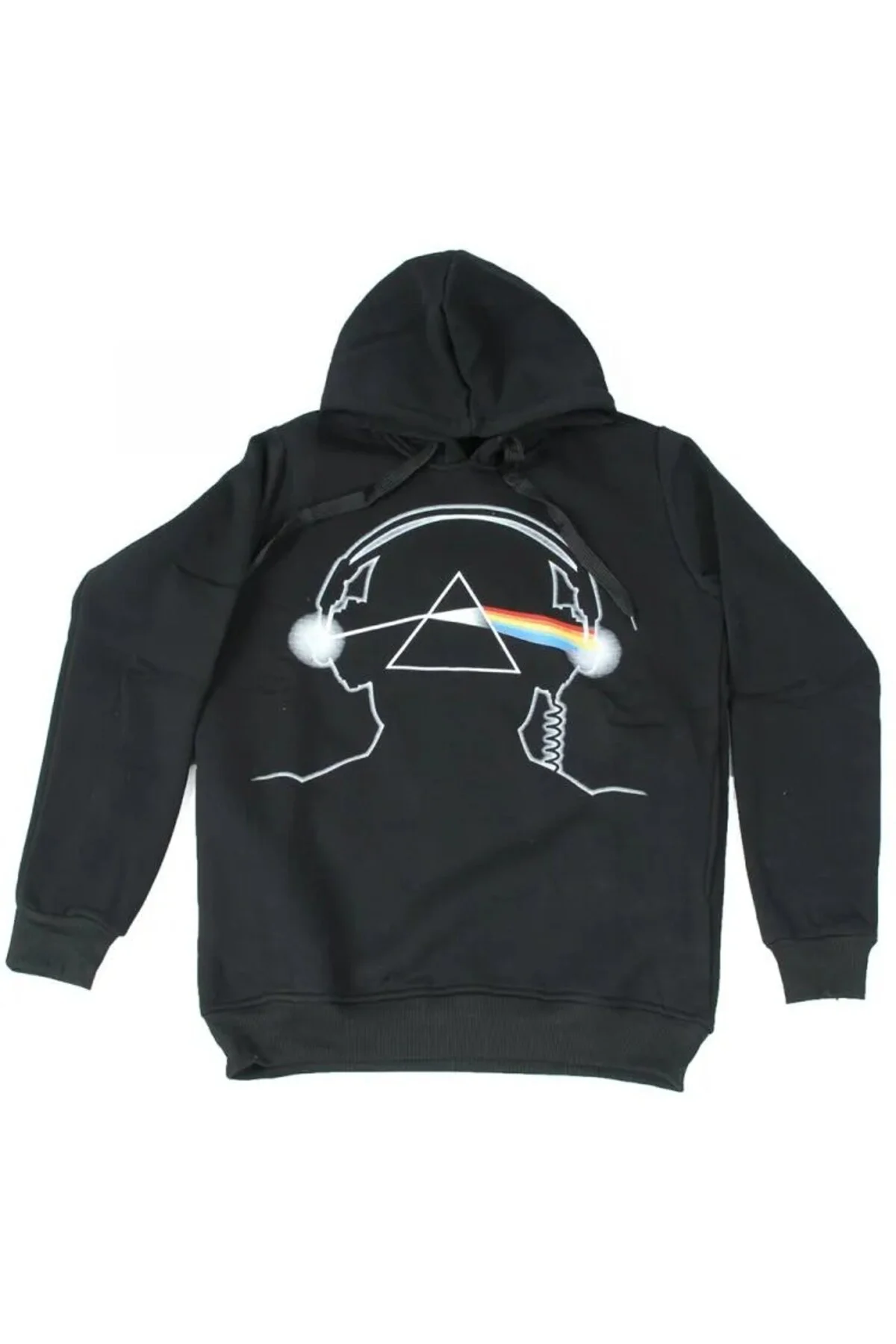 Pink Floyd Dark Side Of the Moon Kapüşonlu Sweatshirt Siyah