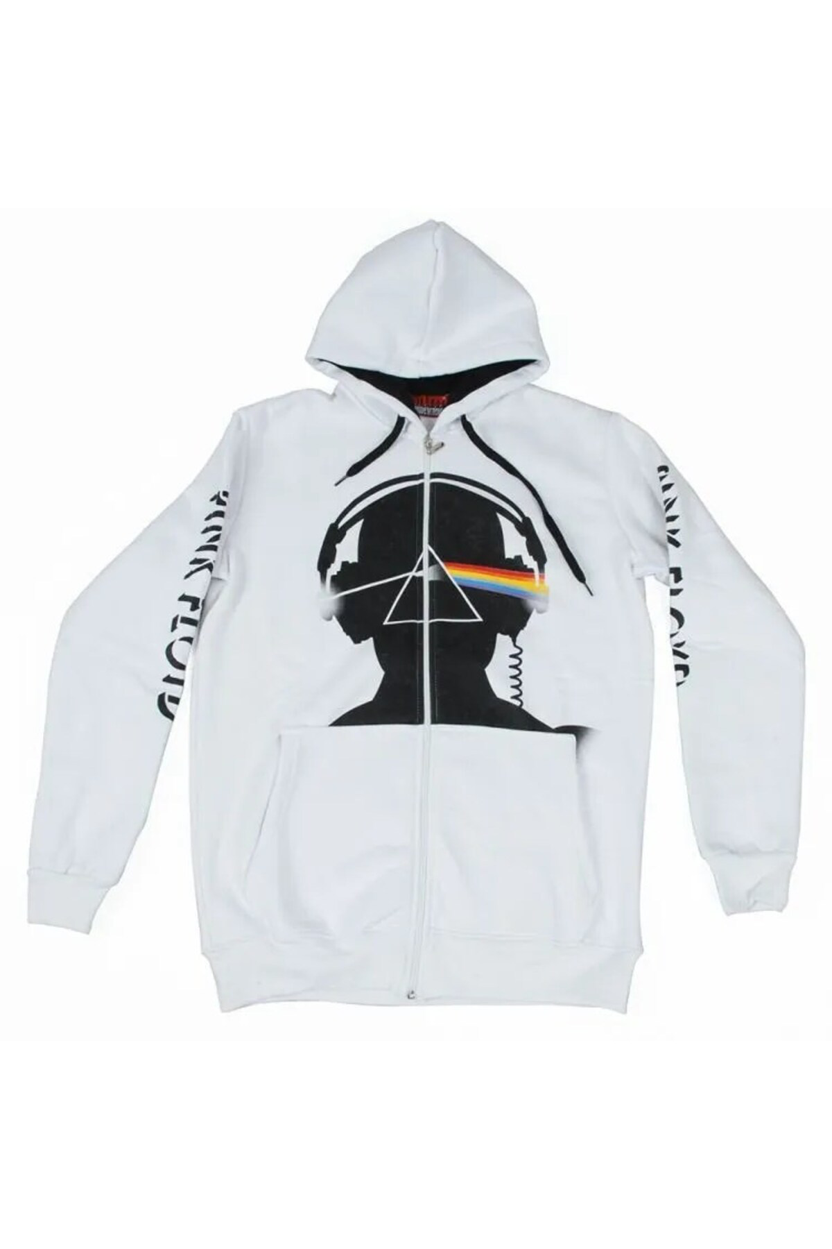 Pink Floyd Hoodie Fermuarlı Sweatshirt Beyaz