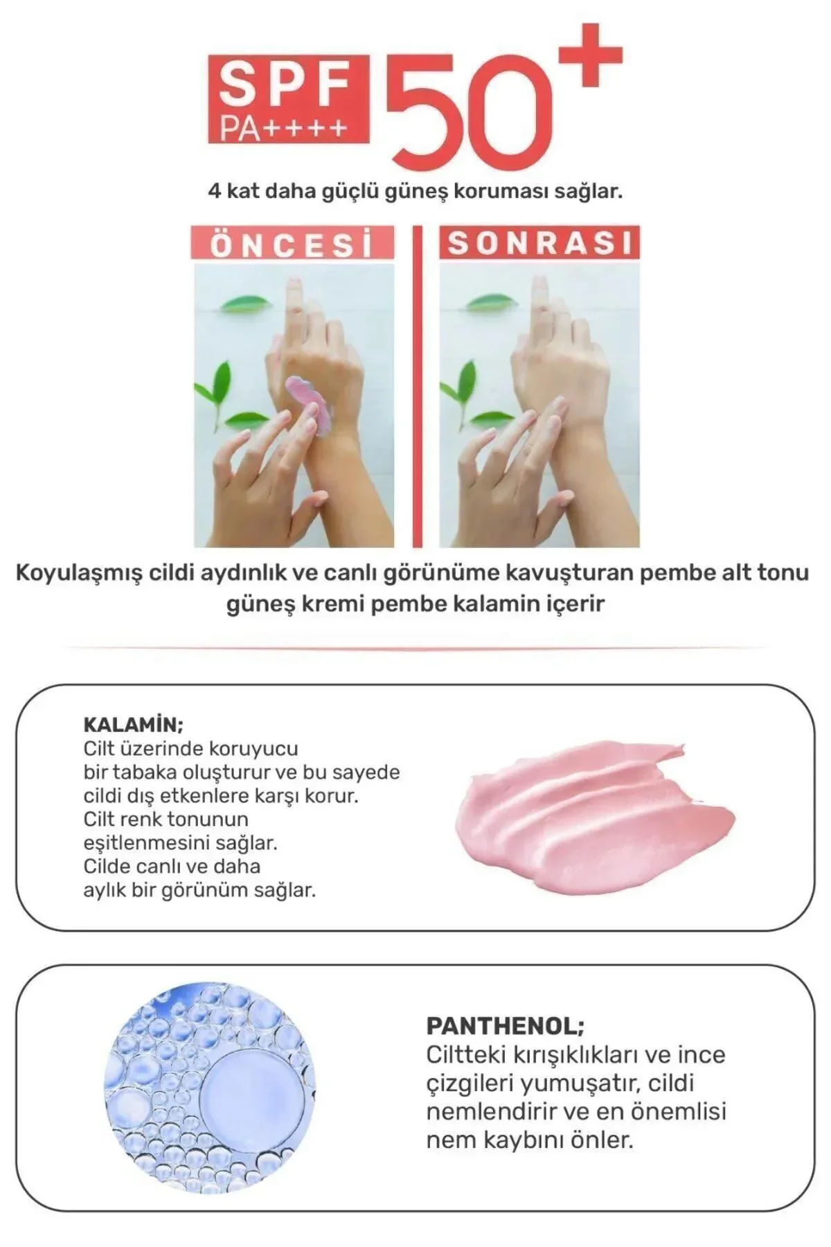 Pink Touch Spf 50 Ton Eşitleyici, Aydınlatıcı Pembe Yüz Güneş Kremi Pa Spf 50 - Görsel 7
