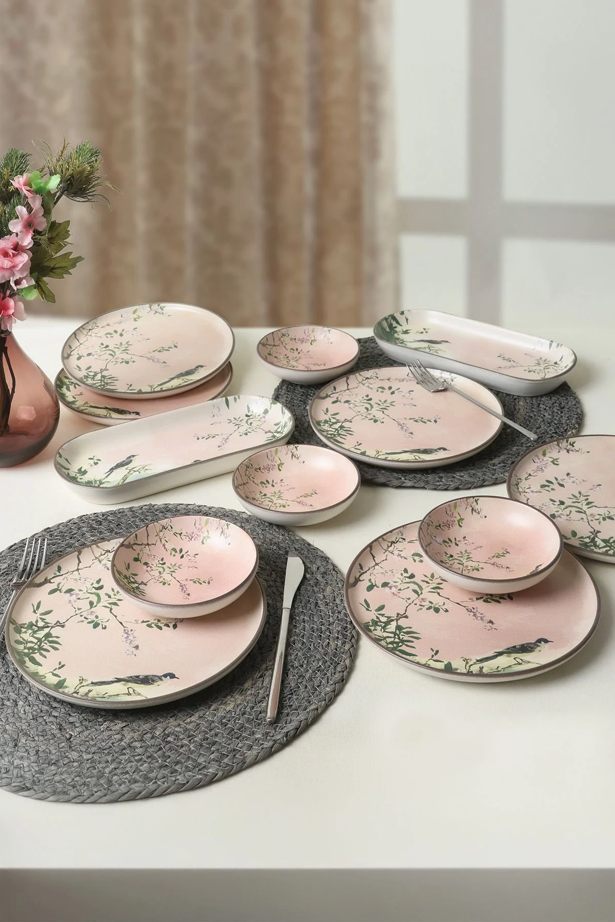 Pink Woods Kahvaltı Takımı 12 Parça 6 Kişilik 22639-41