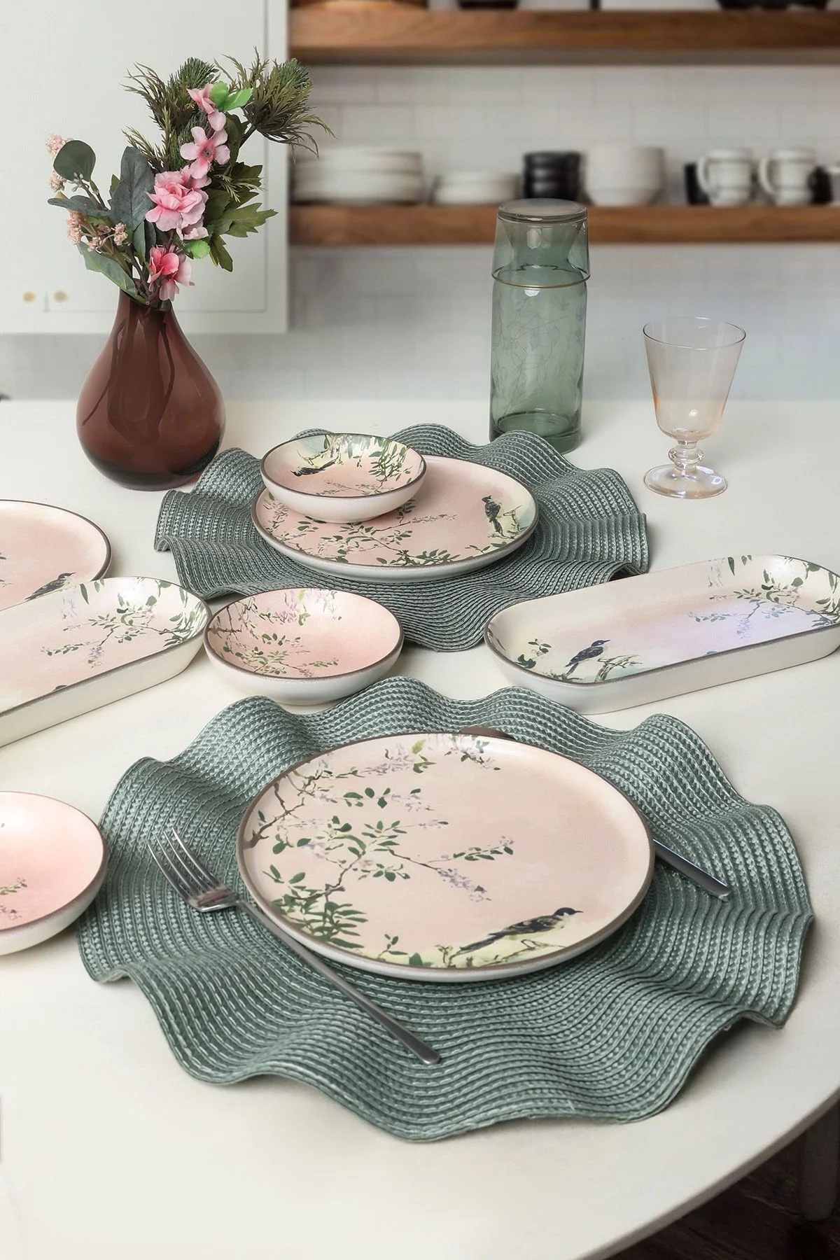 Pink Woods Kahvaltı Takımı 12 Parça 6 Kişilik 22639-41