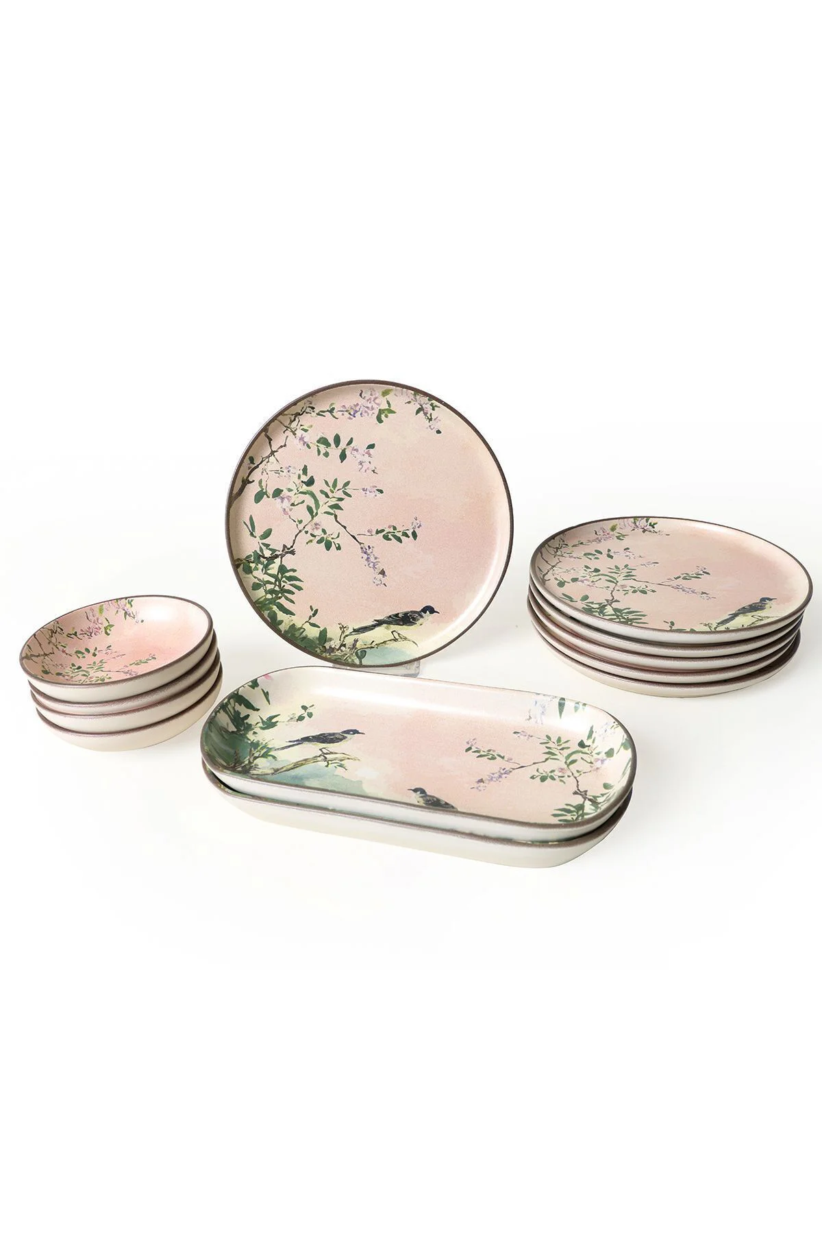 Pink Woods Kahvaltı Takımı 12 Parça 6 Kişilik 22639-41