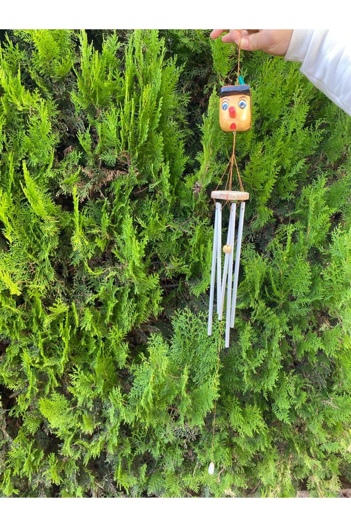 Elif Aksesuar Pinokyo Ahşap Metalli Rüzgar Çanı