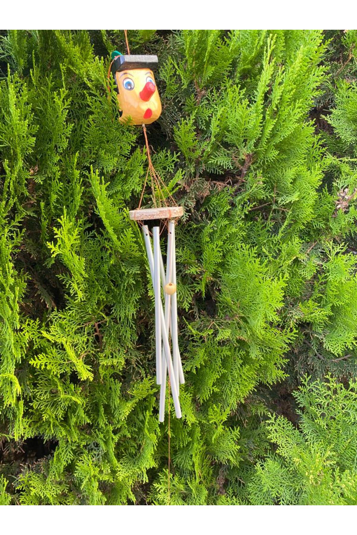 Elif Aksesuar Pinokyo Ahşap Metalli Rüzgar Çanı