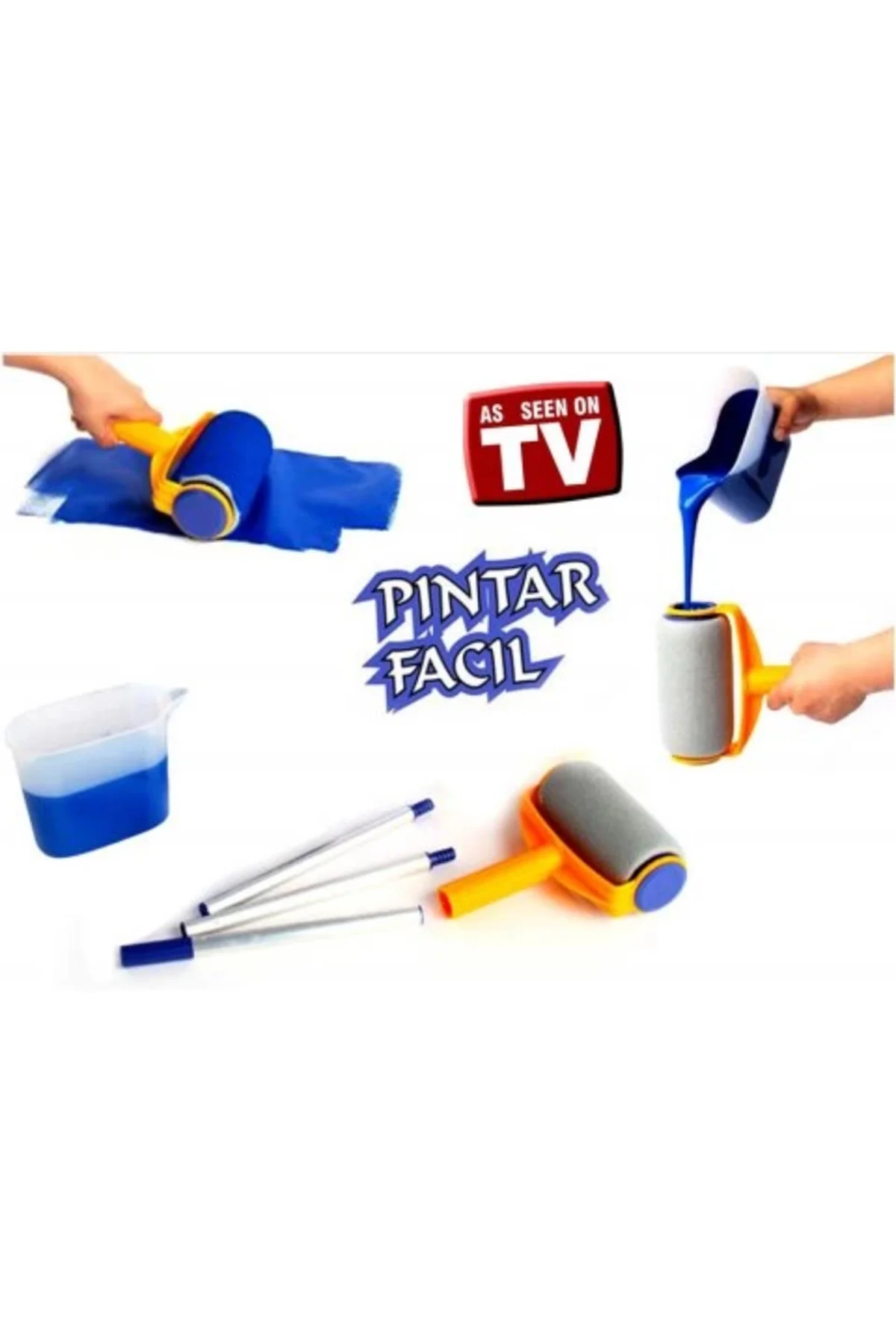 Pintar Facil Pratik Damlatmayan Boya Rulosu Ve Fırçası - Lisinya