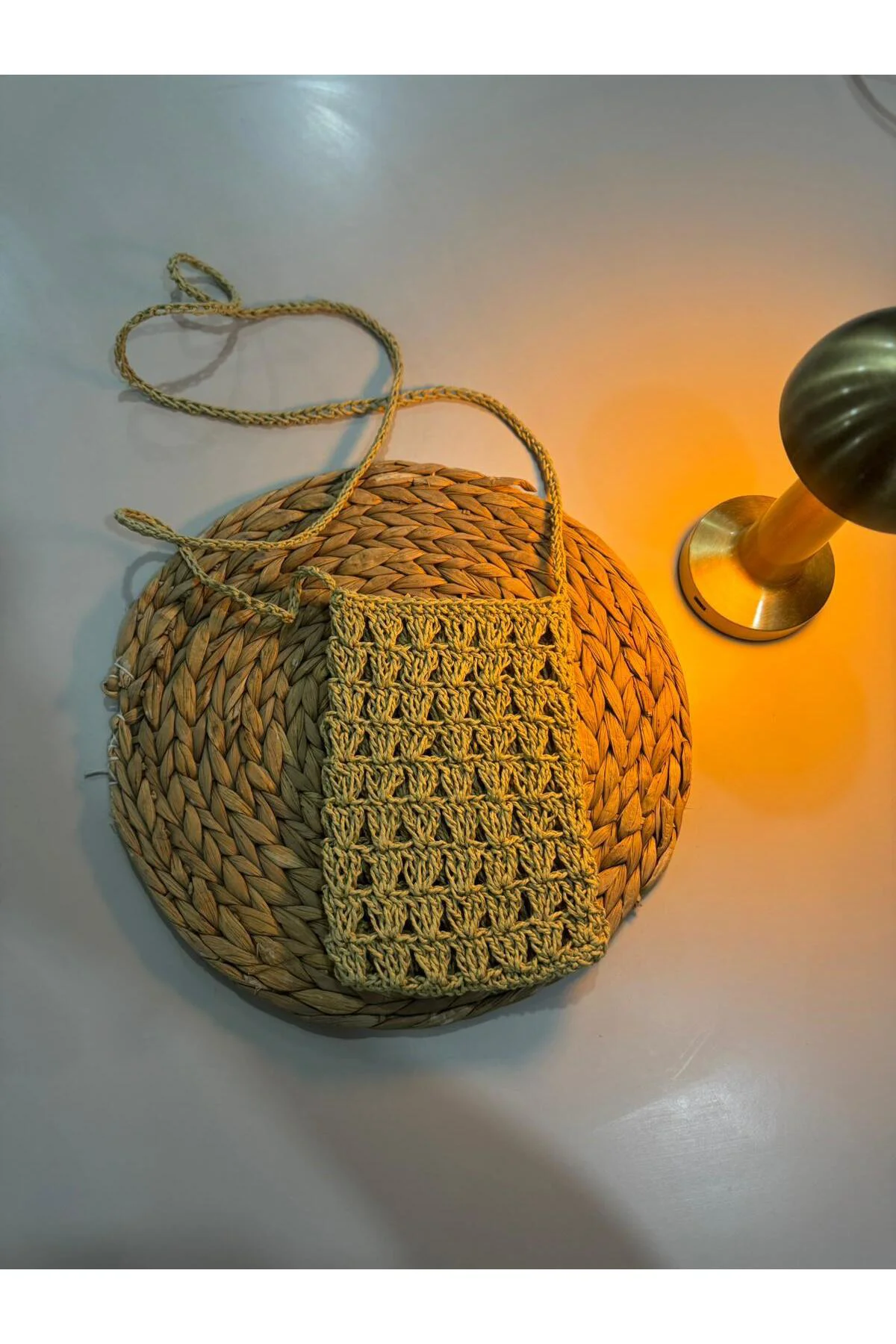 Pinterest Çanta El Örgü Cep Telefon Çantası (HASIR)