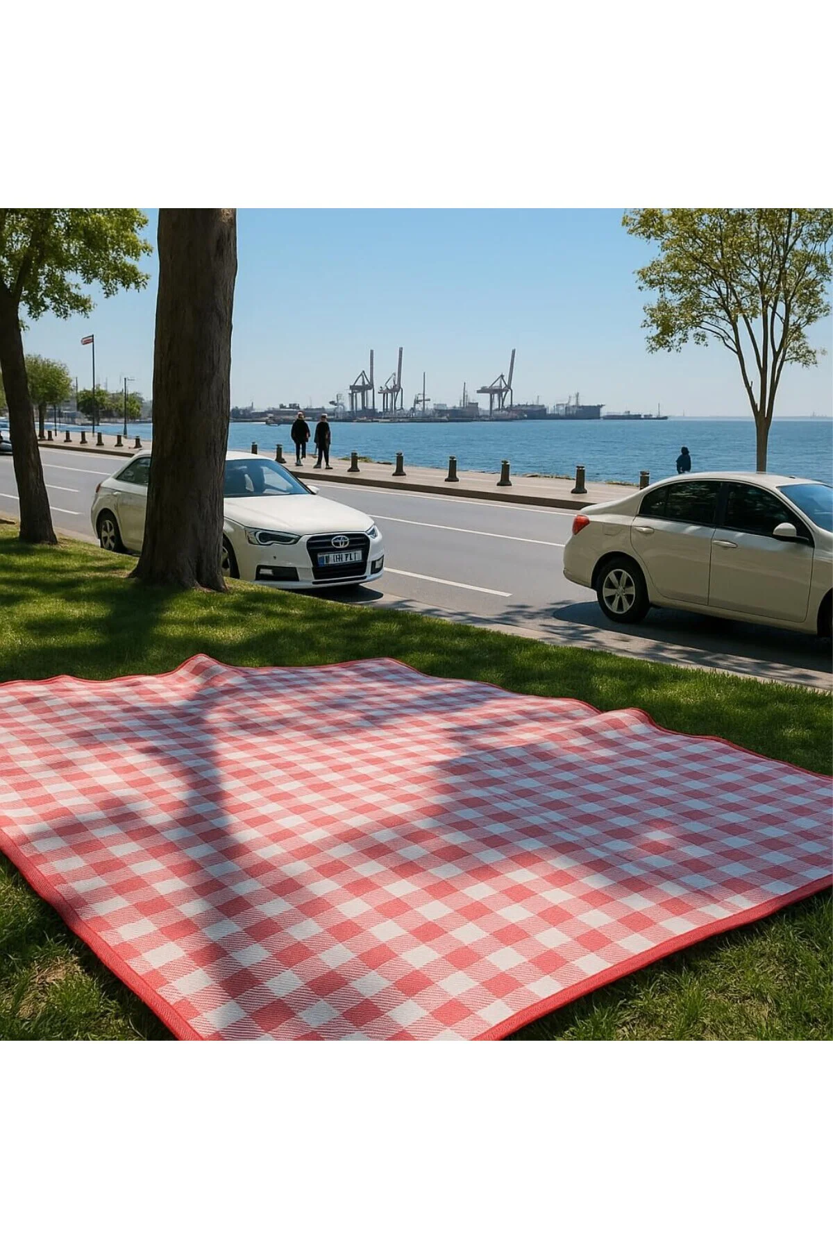Pinterest Piknik Örtüsü 200x150 cm Su Geçirmez Çift Katlı Kamp ve