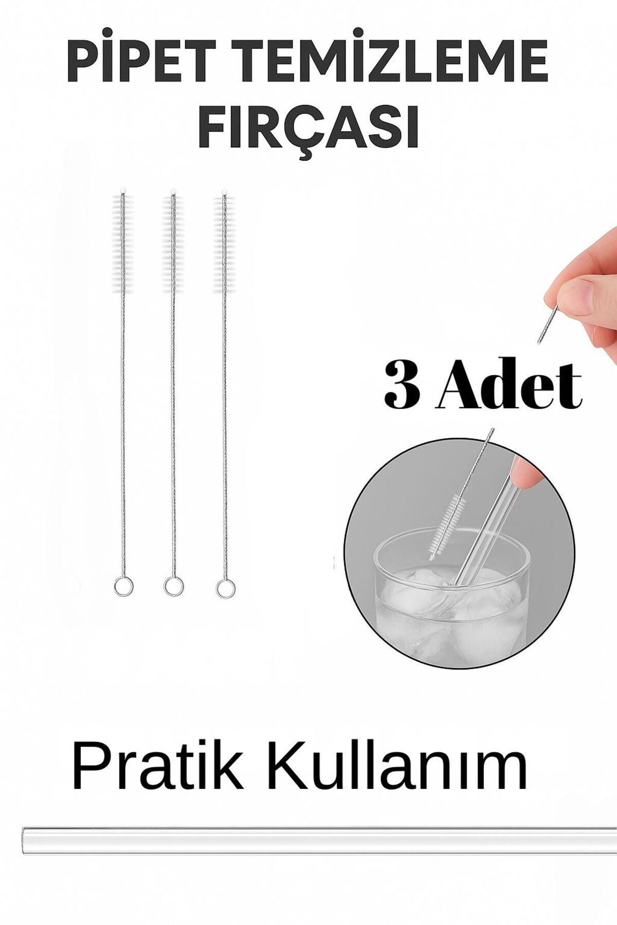 Pipet Temizleme Fırçası Pratik Bükülebilir Temizlik Fırçası Klavy