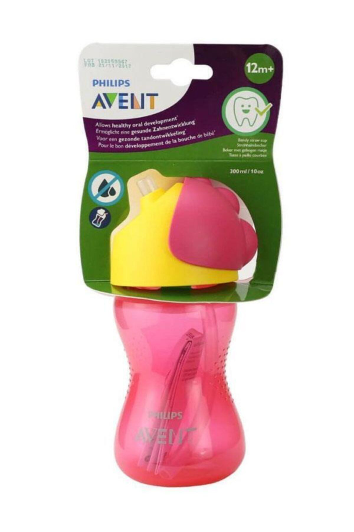 Philips Avent Pipetli Bardak 300Ml | 12 Ay Üzeri, Pembe