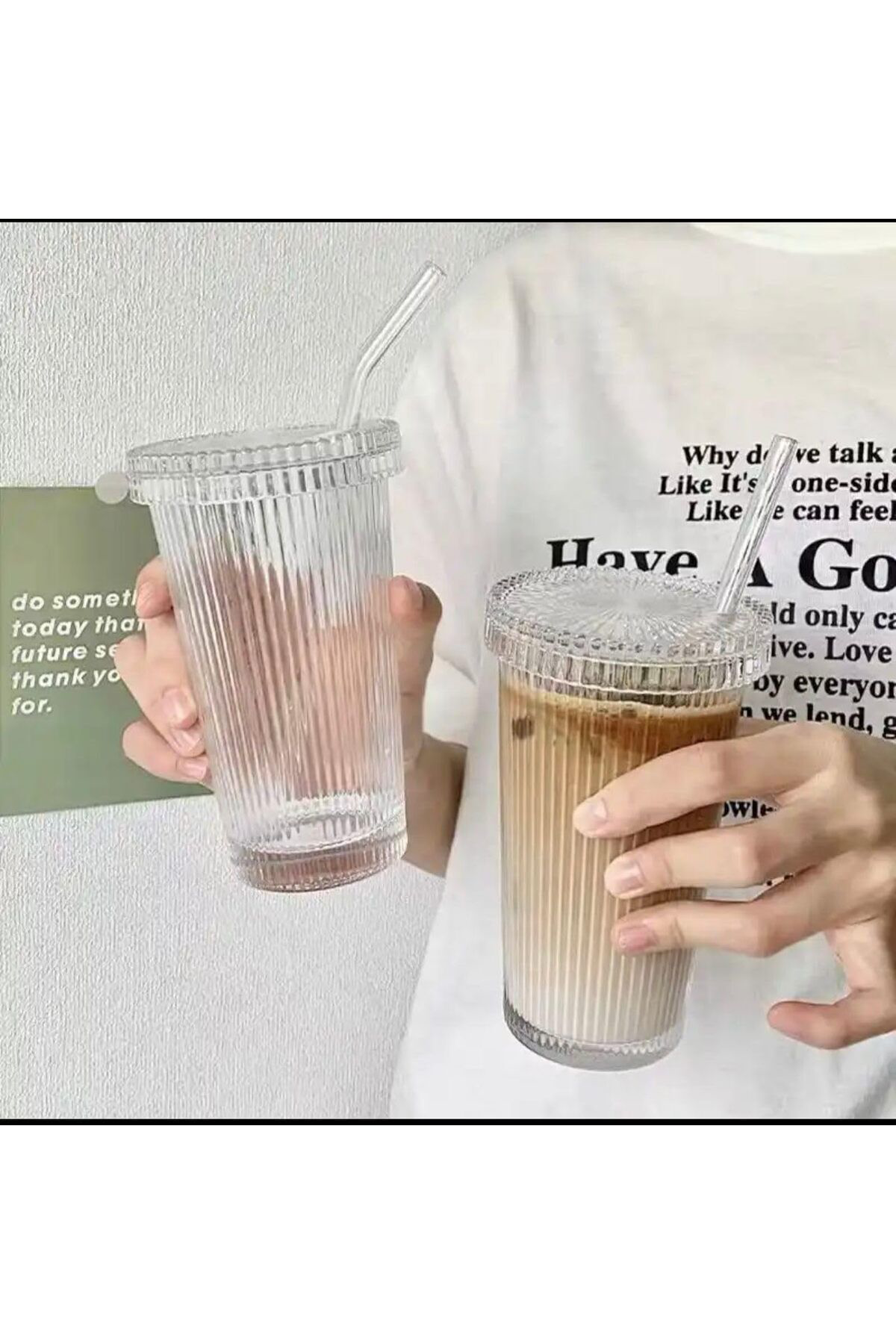 Pipetli Cam Pipet Bardak Origami Stil Kahve Sunum Bardağı