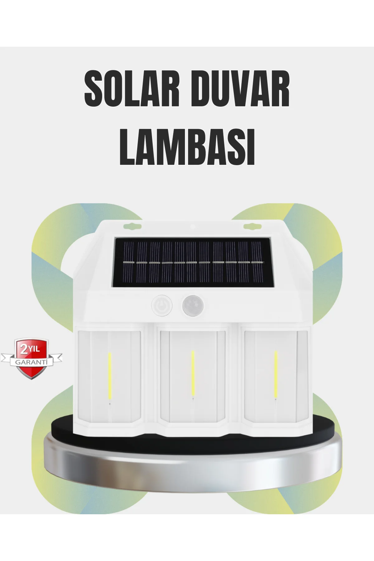 PIR Sensörlü Solar Lamba – Otomatik Şarj ve Gece Aydınlatma