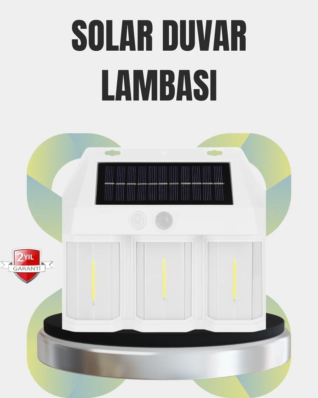 Pır Sensörlü Solar Lamba Otomatik Şarj Ve Gece Aydınlatma