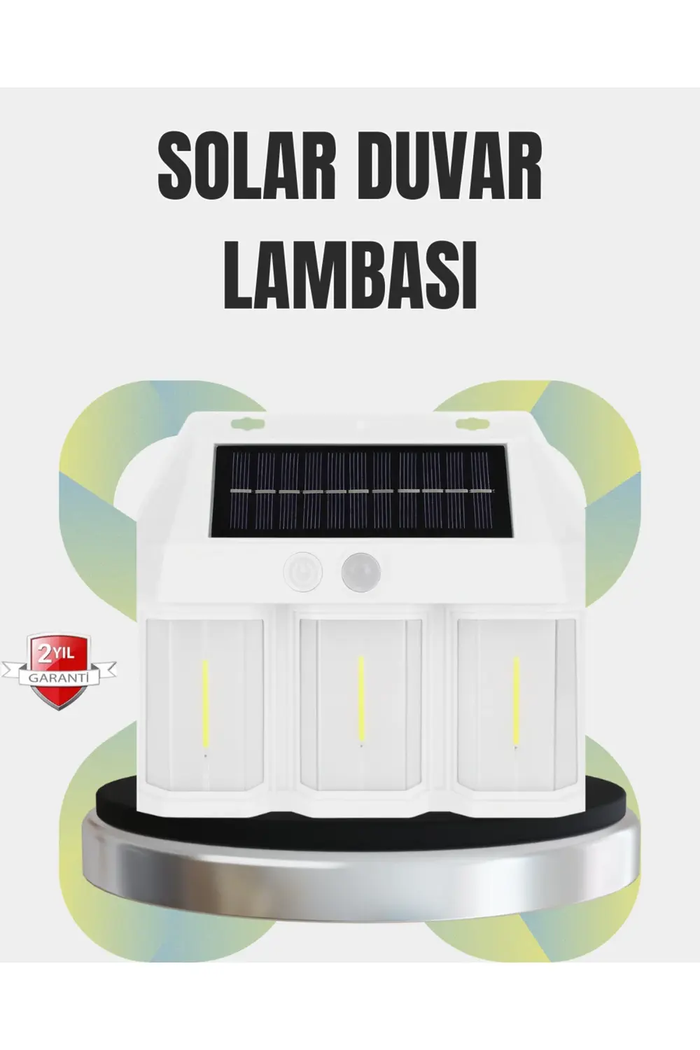 PIR Sensörlü Solar Lamba – Otomatik Şarj ve Gece Aydınlatma