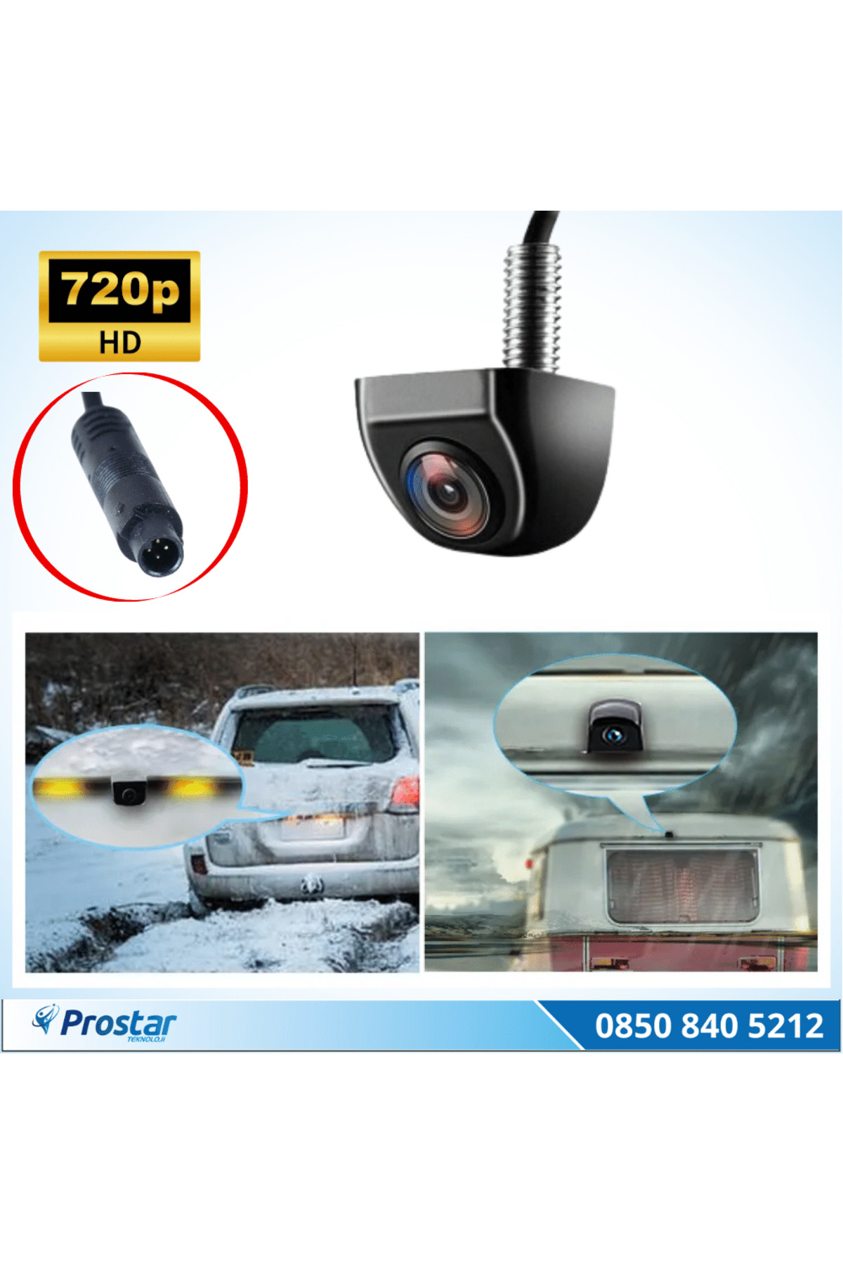 Navistar Piramit Ahd 720P 4 Pin Yüksek Çözünürlüklü Geri Görüş Kamerası