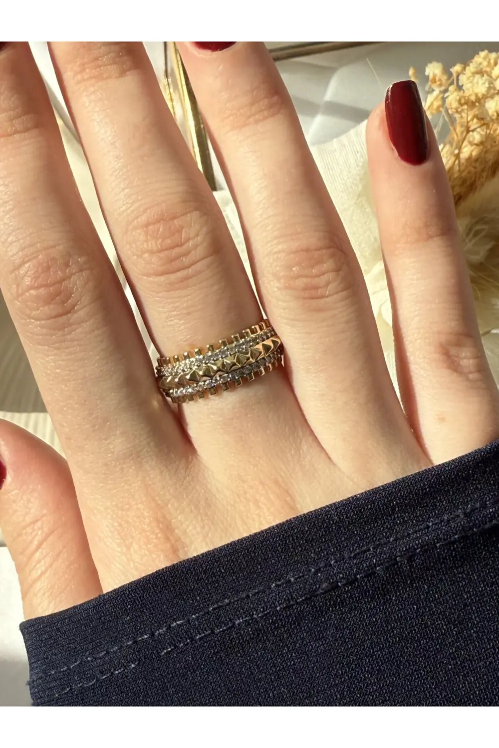 Atelier Emine Piramit Sıralı Yüzük