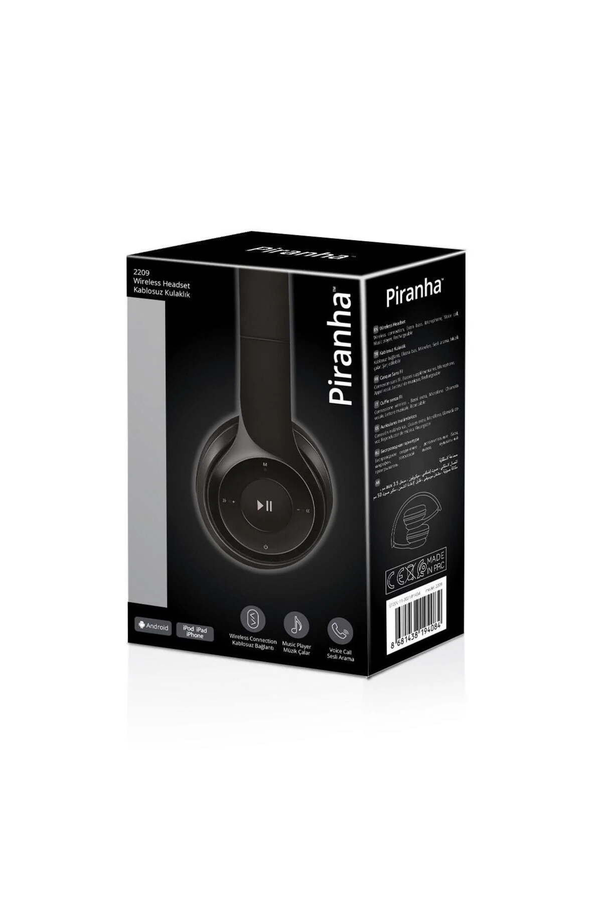 Piranha 2209 Bluetooth Kulaklık Siyah