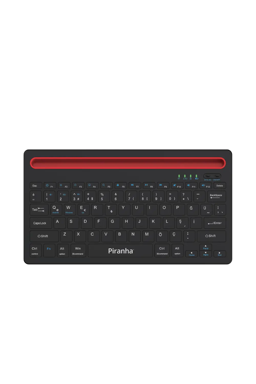 Piranha 2376 Kablosuz Bluetooth + 2.4ghz Türkçe Q Klavye