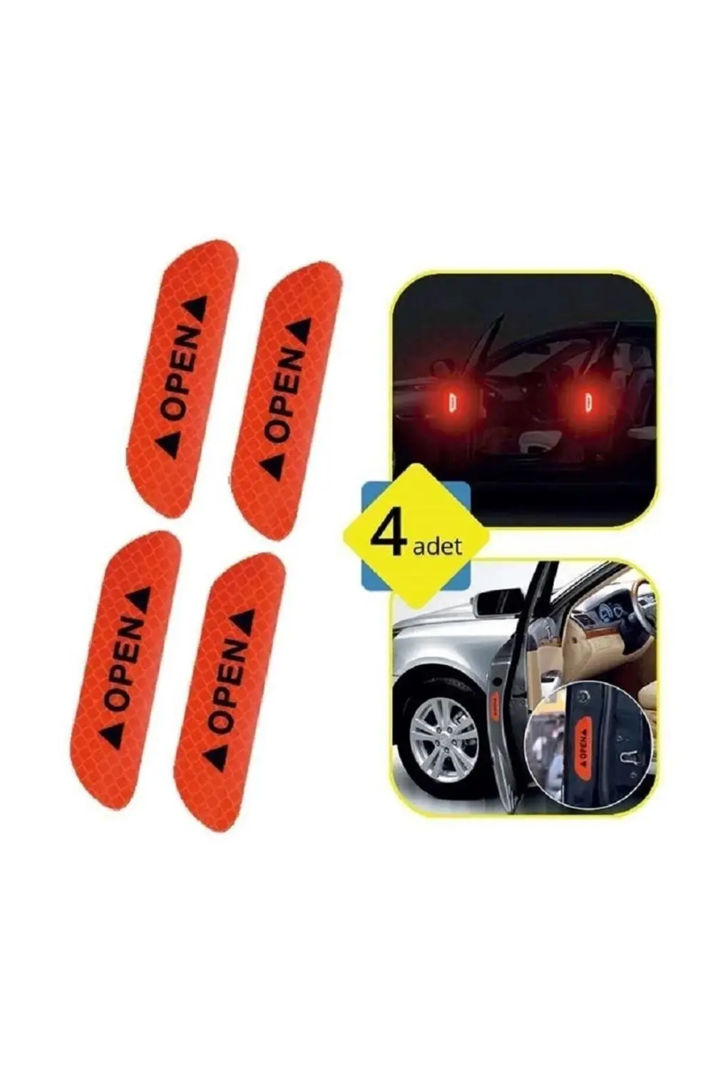 Piranha Araç Kapı Uyarı Reflektörü - 4 Adet