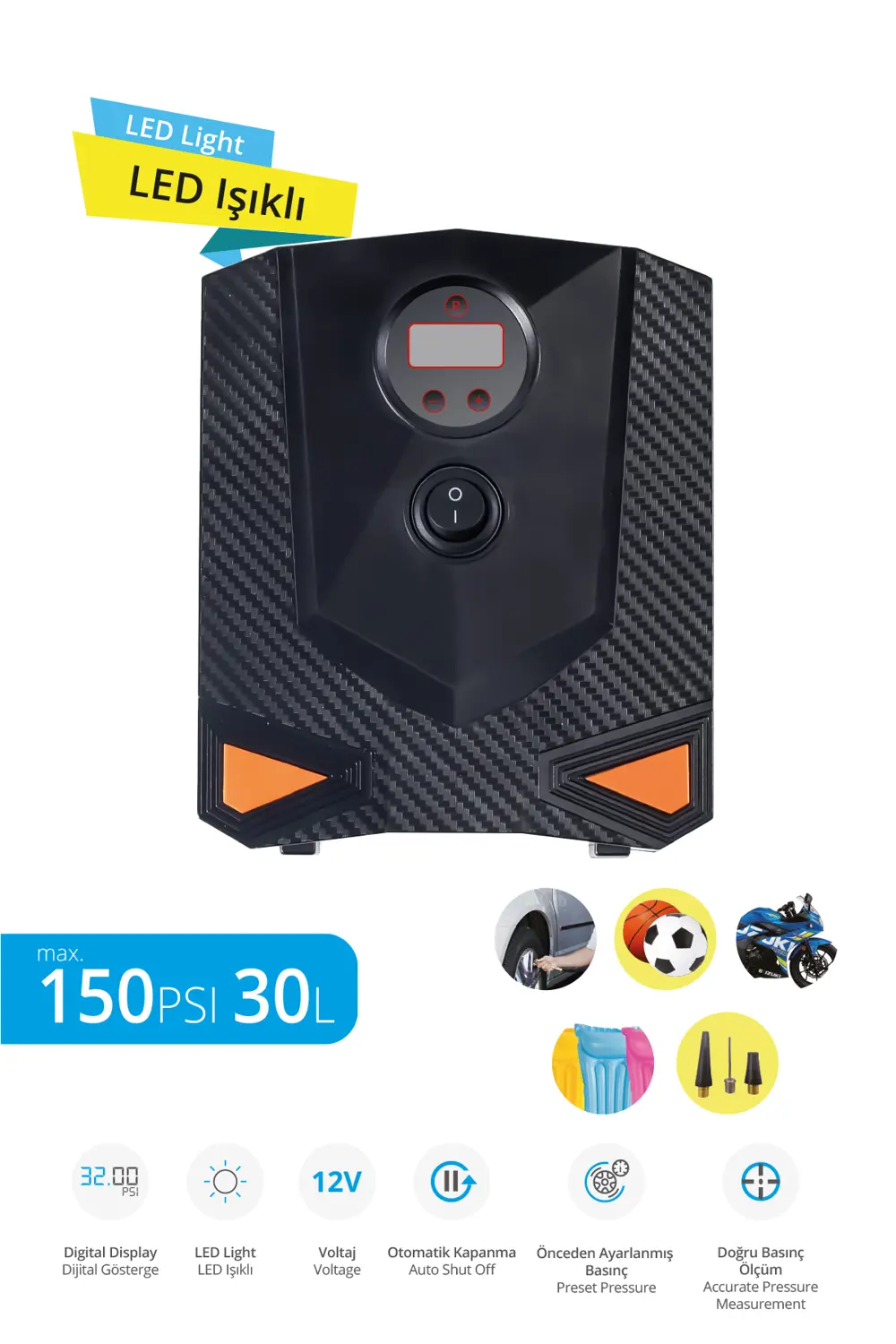 Piranha Dijital Hava Kompresörü 11316