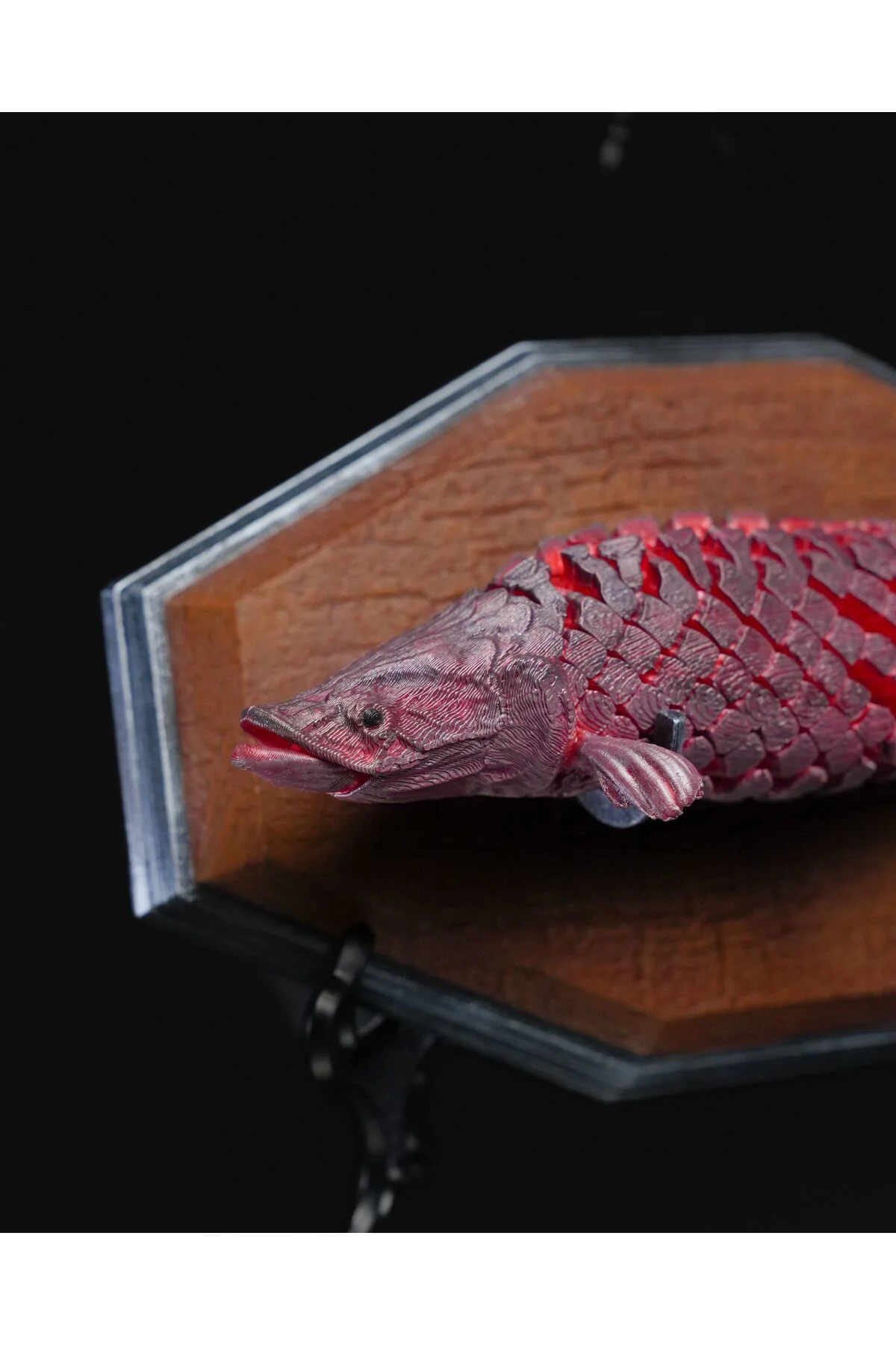 Pirarucu Arapaima Balığı Dekoratif Obje Kırmızı Balık Hareketli Oyuncak 20CM