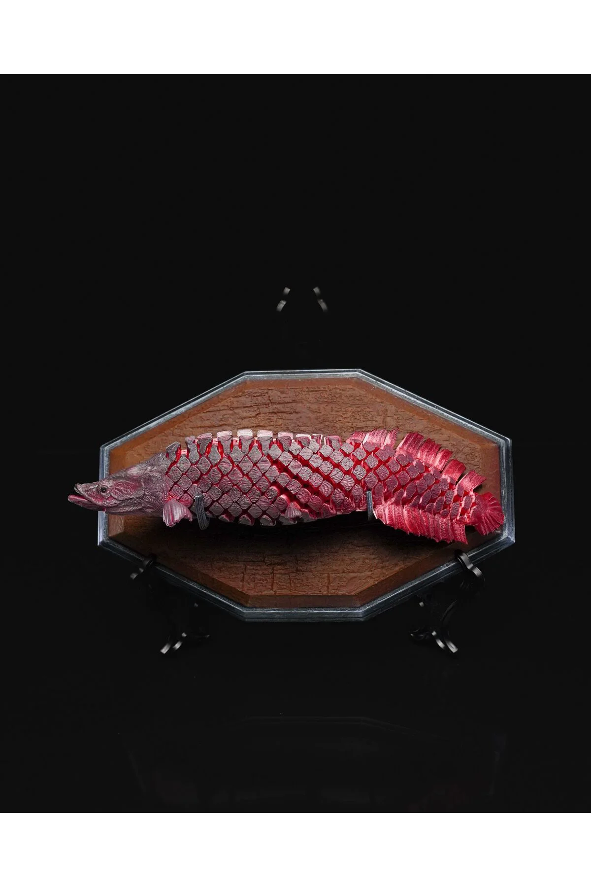 Pirarucu Arapaima Balığı Dekoratif Obje Kırmızı Balık Hareketli Oyuncak 20CM