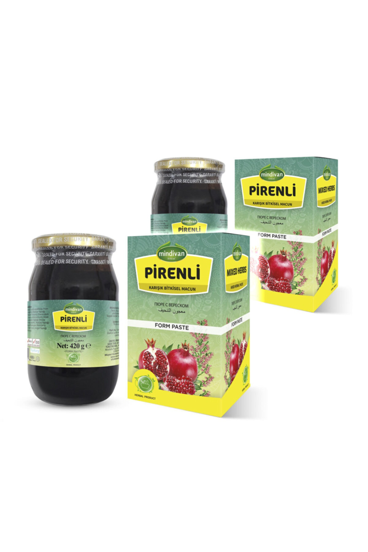 Mindivan Pirenli Form Bitkisel Bal Karışımı 420 G 2 Adet