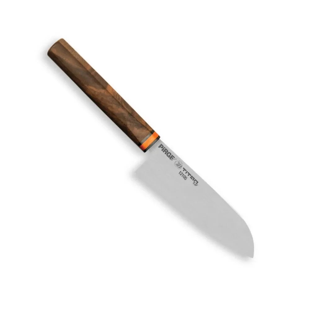 Pirge 12105 Titan East Santoku Şef Bıçağı 16 Cm - Ceviz Sap