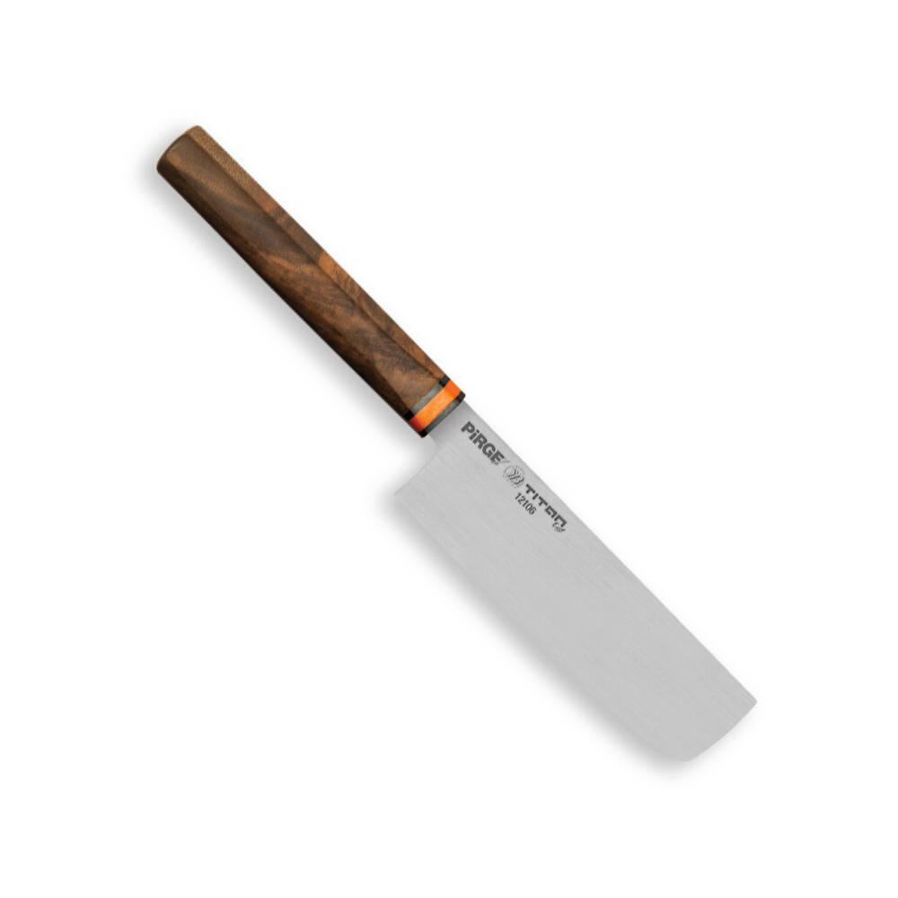 Pirge 12106 Titan East Dilimleme Nakiri Şef Bıçağı 16 cm - Ceviz 