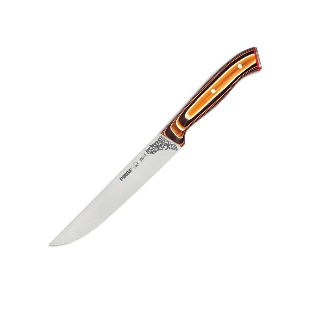 Pirge 32050 Elite Mutfak, Ekmek Bıçağı 15,5 Cm - Kahverengi Perçinli Kompozit Sap