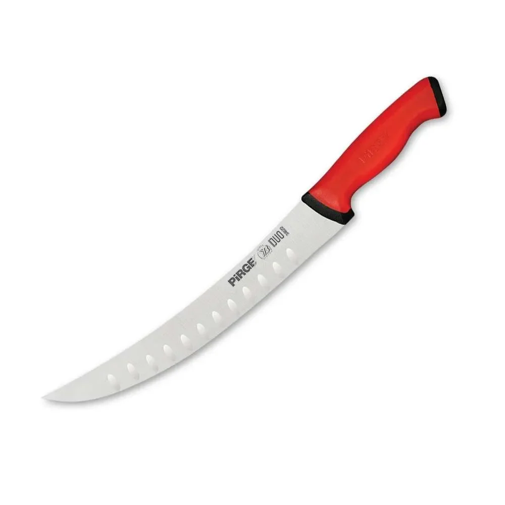Pirge 34622 Duo Kıvrık Nusret Tip Oluklu Et Doğrama, Kesme, Dilimleme, Trimleme Bıçağı 21 Cm - Kaymaz Sap Pirge 34622 Duo Kıvrık Nusret Tip Oluklu Et Doğrama, Kesme, Dilimleme, Trimleme Bıçağı 21 Cm - Kaymaz Sap