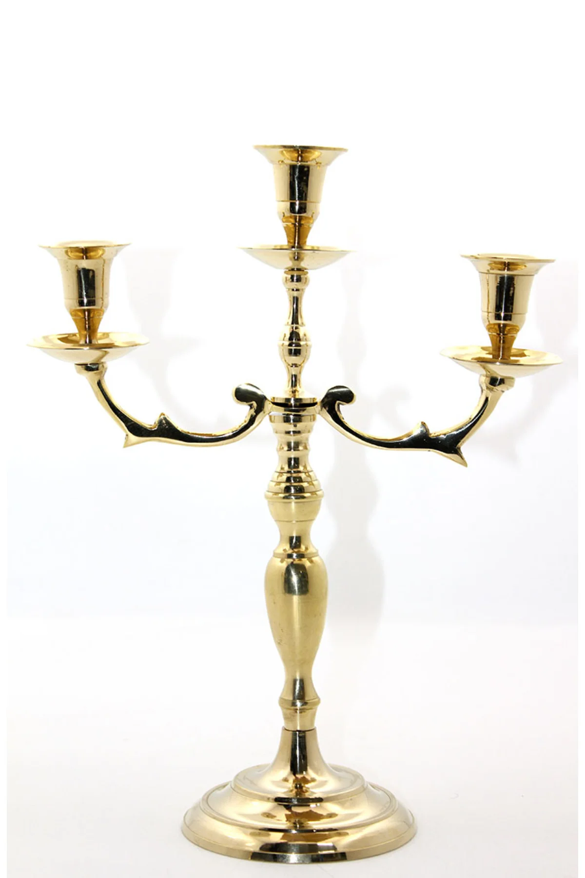 Pirinç 3'lü Şamdan Model 2